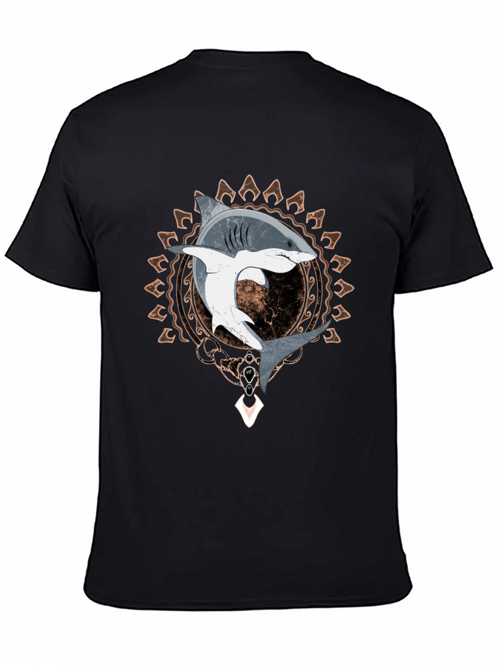 Shark Graphic Tee - Mens Black T-Shirt