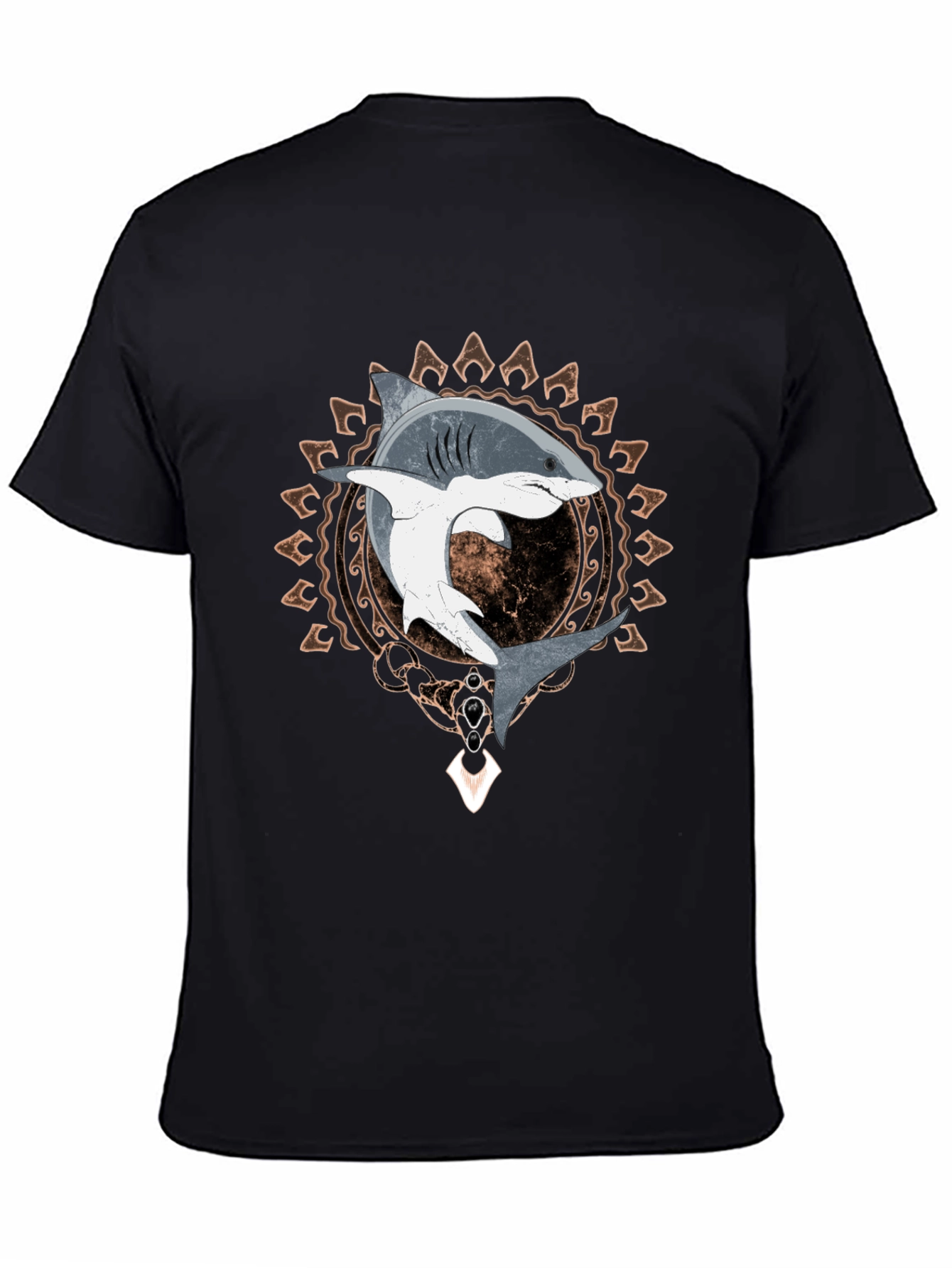 Shark Graphic Tee - Mens Black T-Shirt