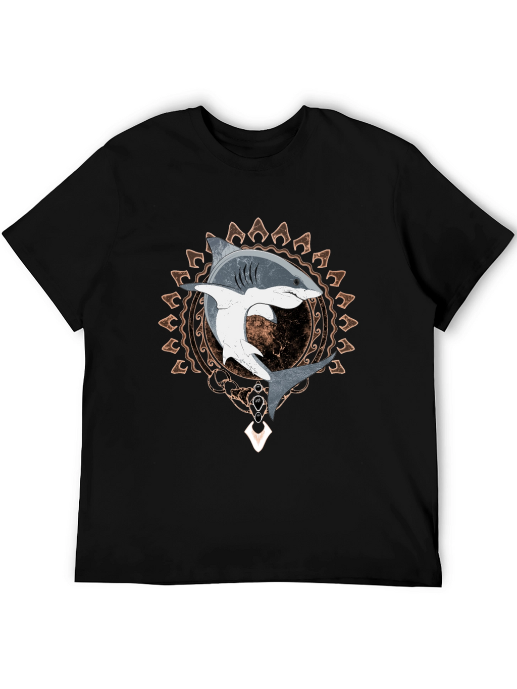 Shark Graphic Tee - Mens Black T-Shirt