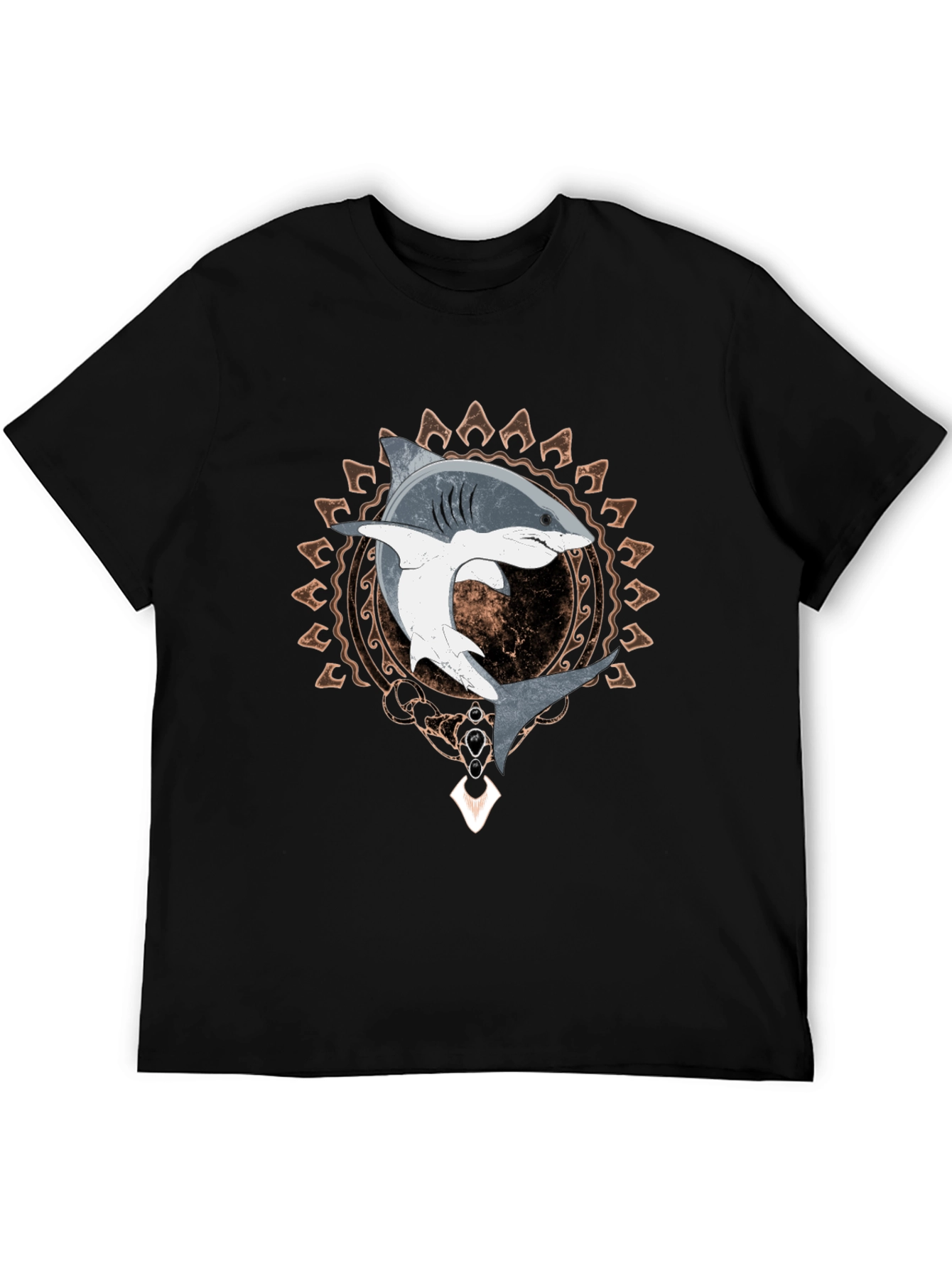 Shark Graphic Tee - Mens Black T-Shirt