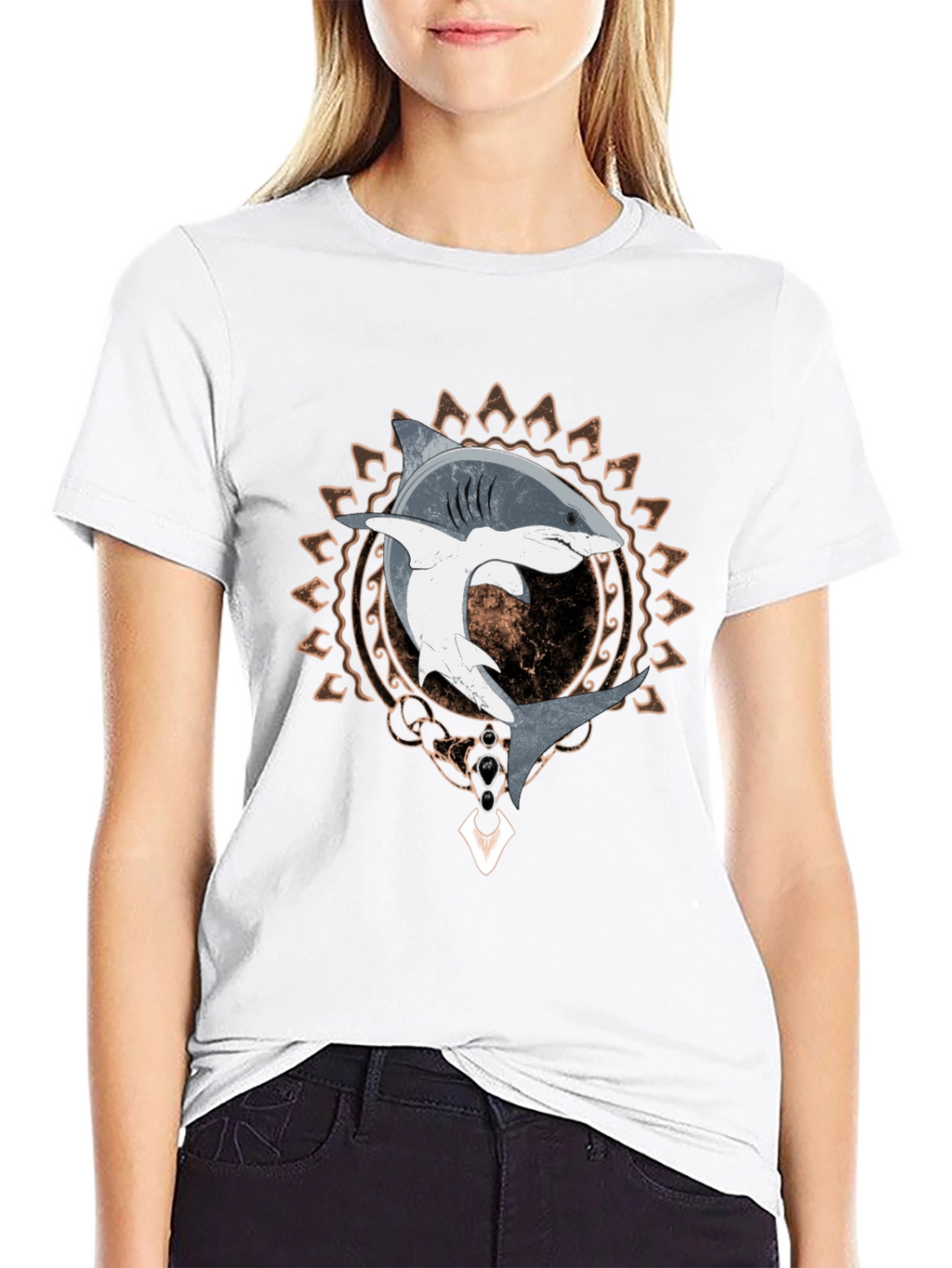 Shark Graphic Tee - Mens Black T-Shirt