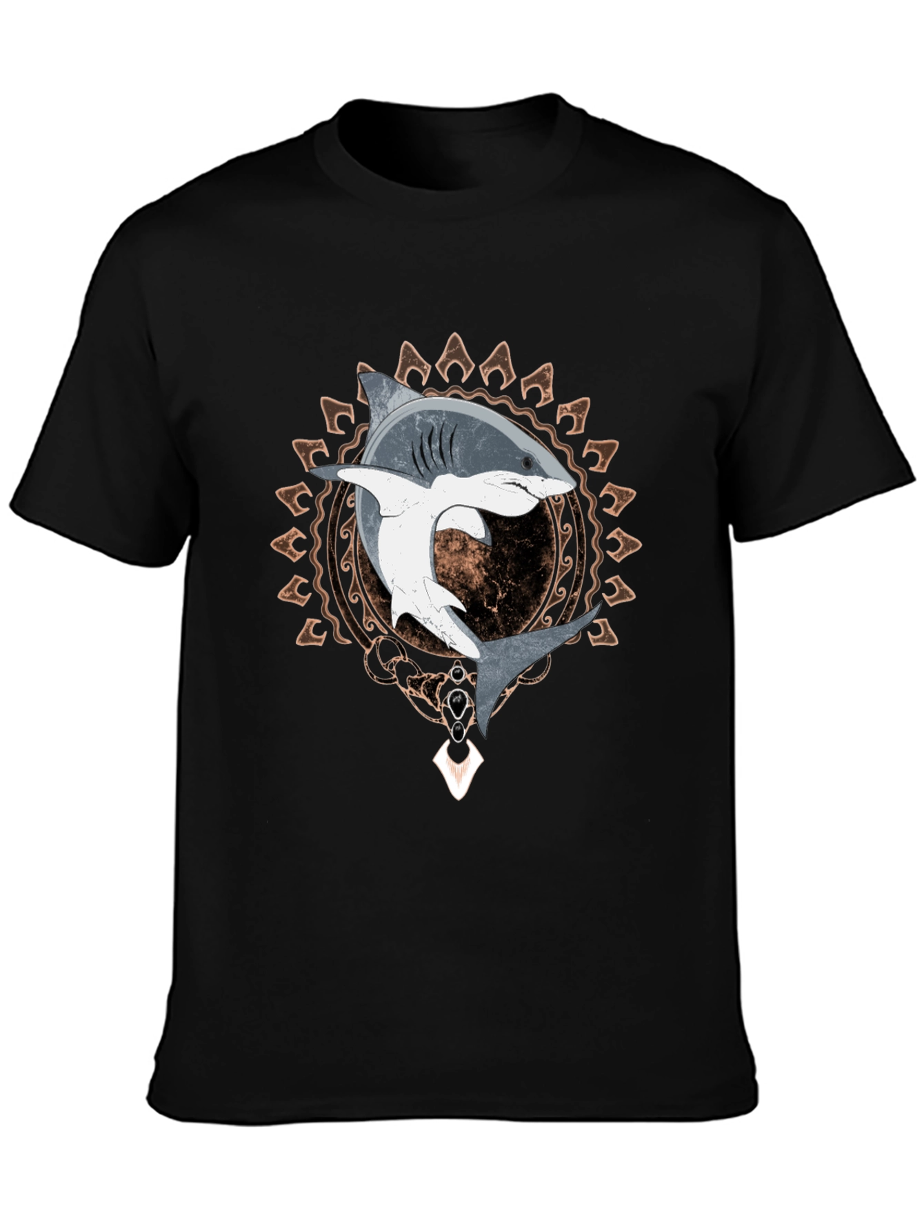 Shark Graphic Tee - Mens Black T-Shirt