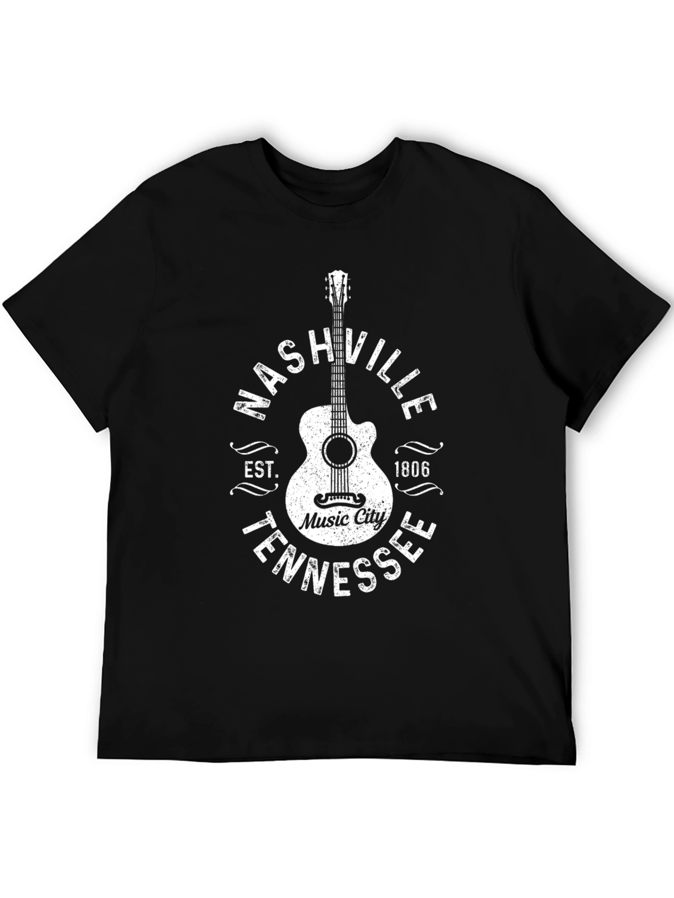 Nashville Tennessee Music City Guitar T-Shirt