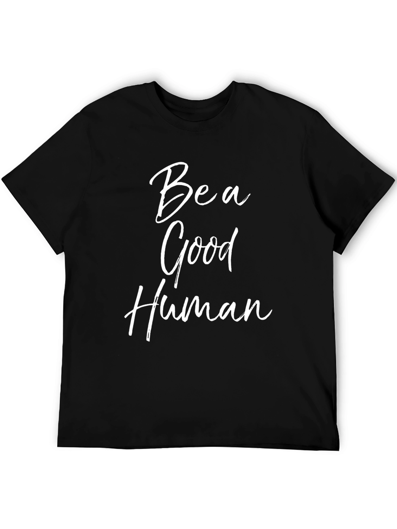 Be a Good Human Graphic Tee - Black Cotton Blend
