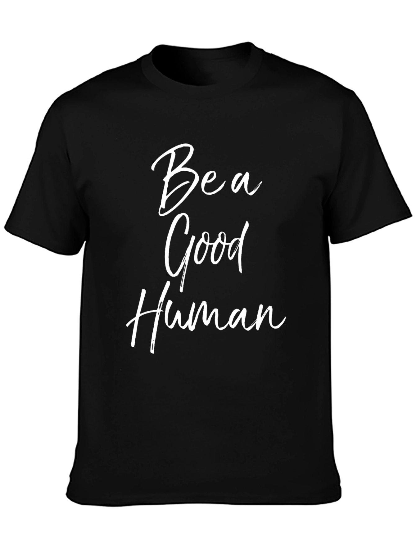 Be a Good Human Graphic Tee - Black Cotton Blend