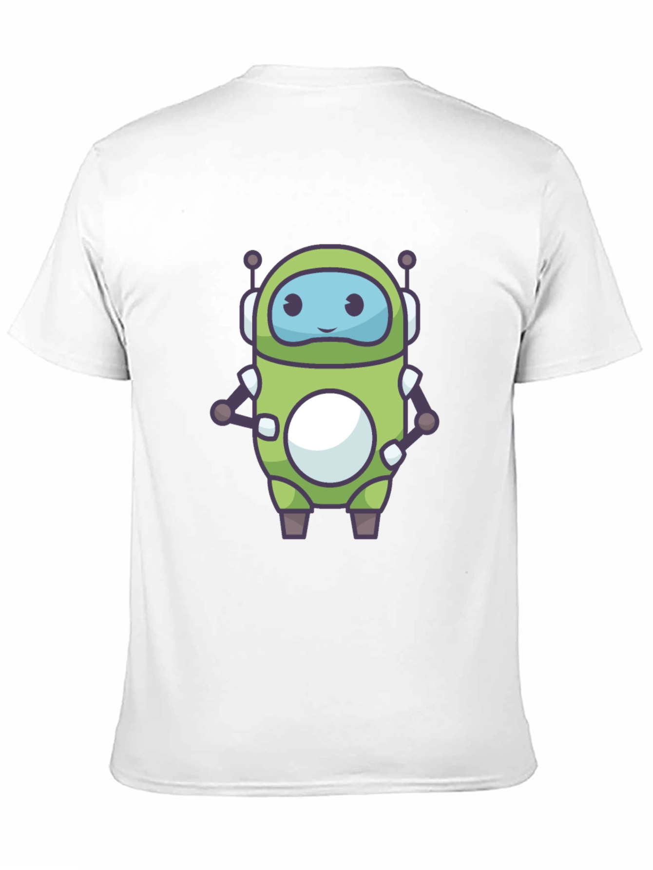 Green Robot Graphic Tee - Fun Tech Style