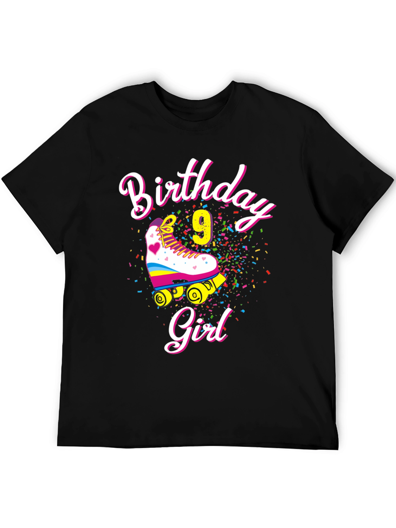 Birthday Girl 9 Roller Skate T-Shirt