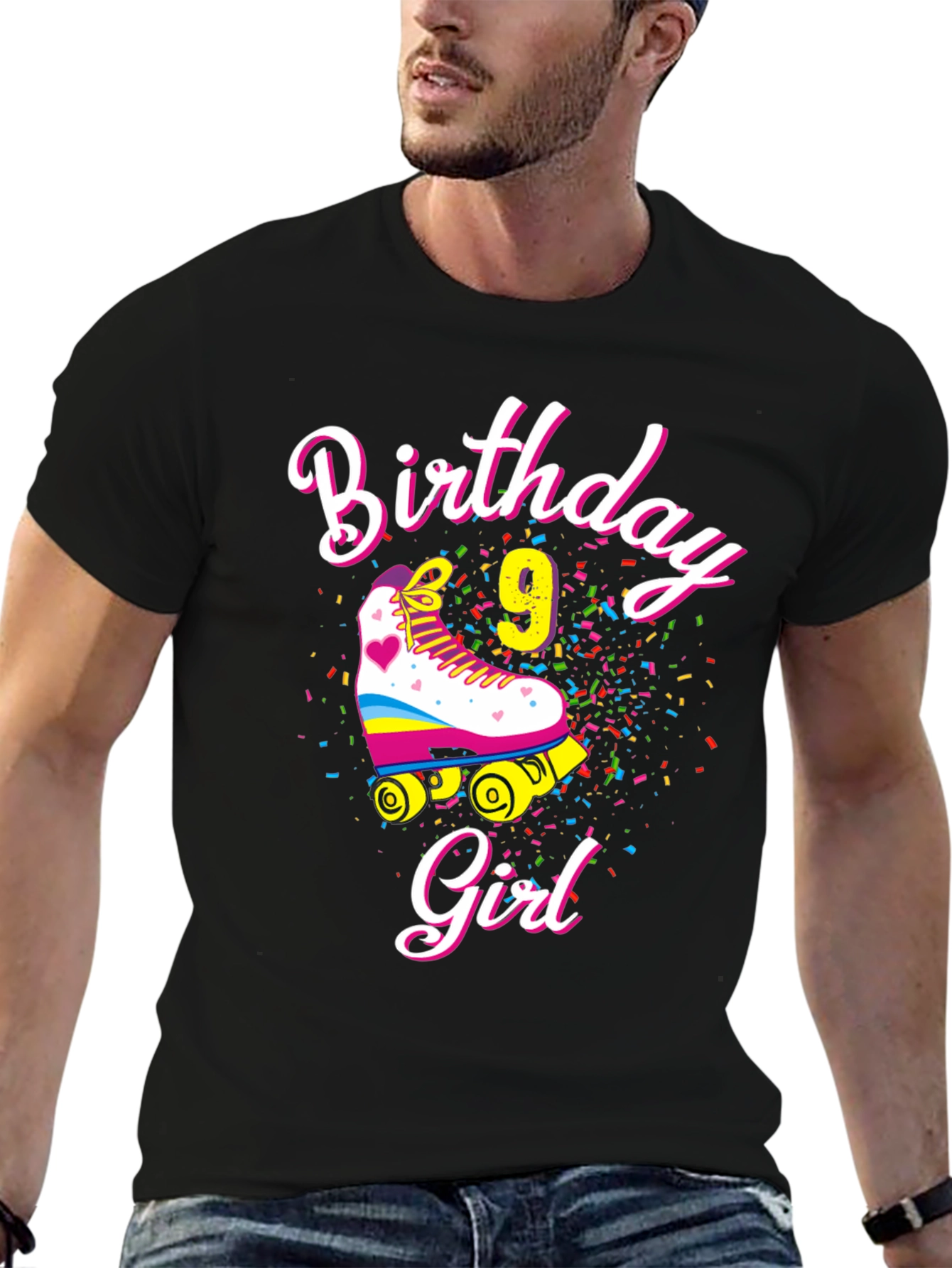 Birthday Girl 9 Roller Skate T-Shirt