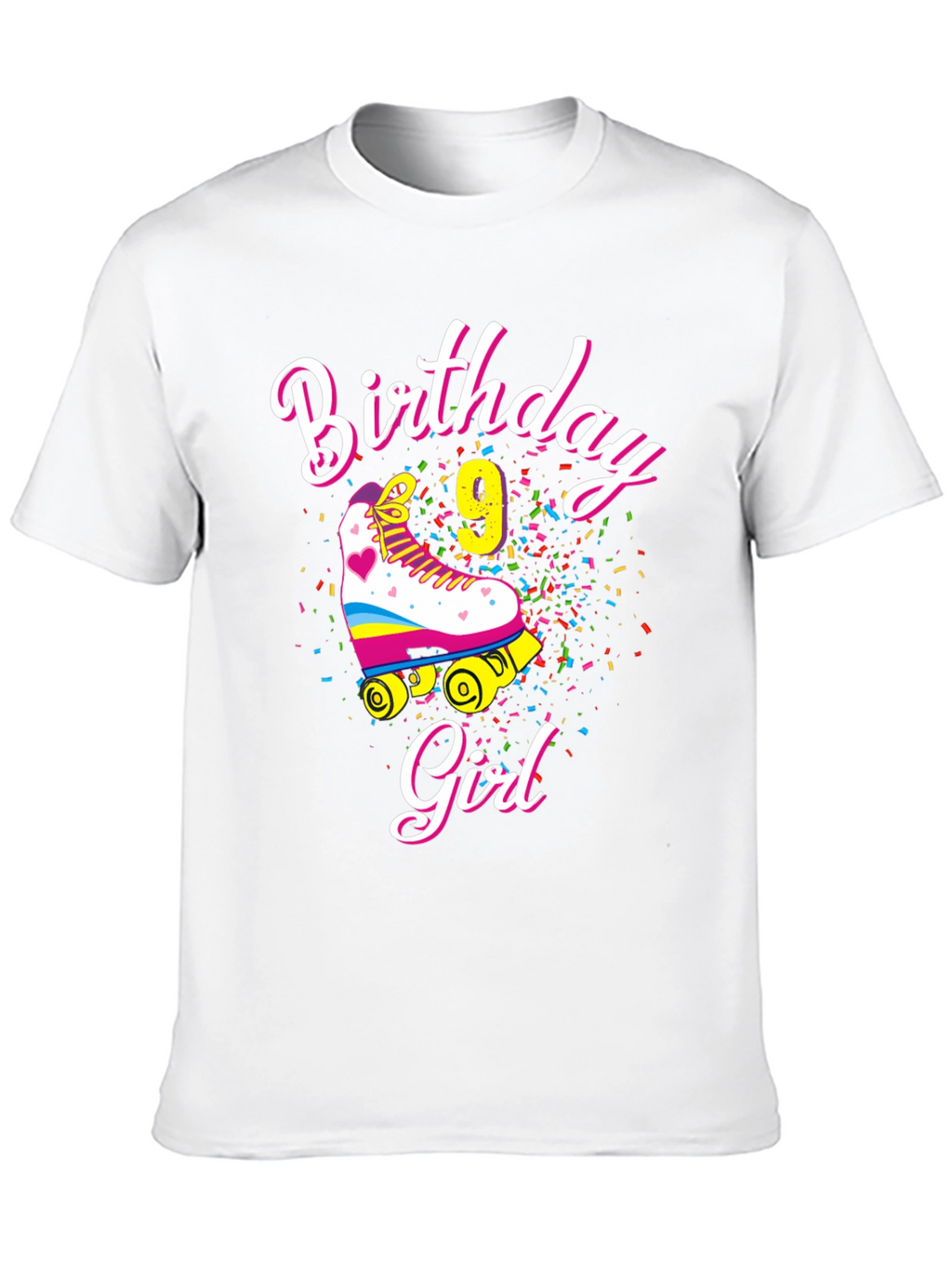 Birthday Girl 9 Roller Skate T-Shirt