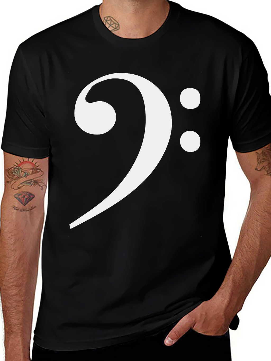 Bass Clef T-Shirt - Music Lover Tee