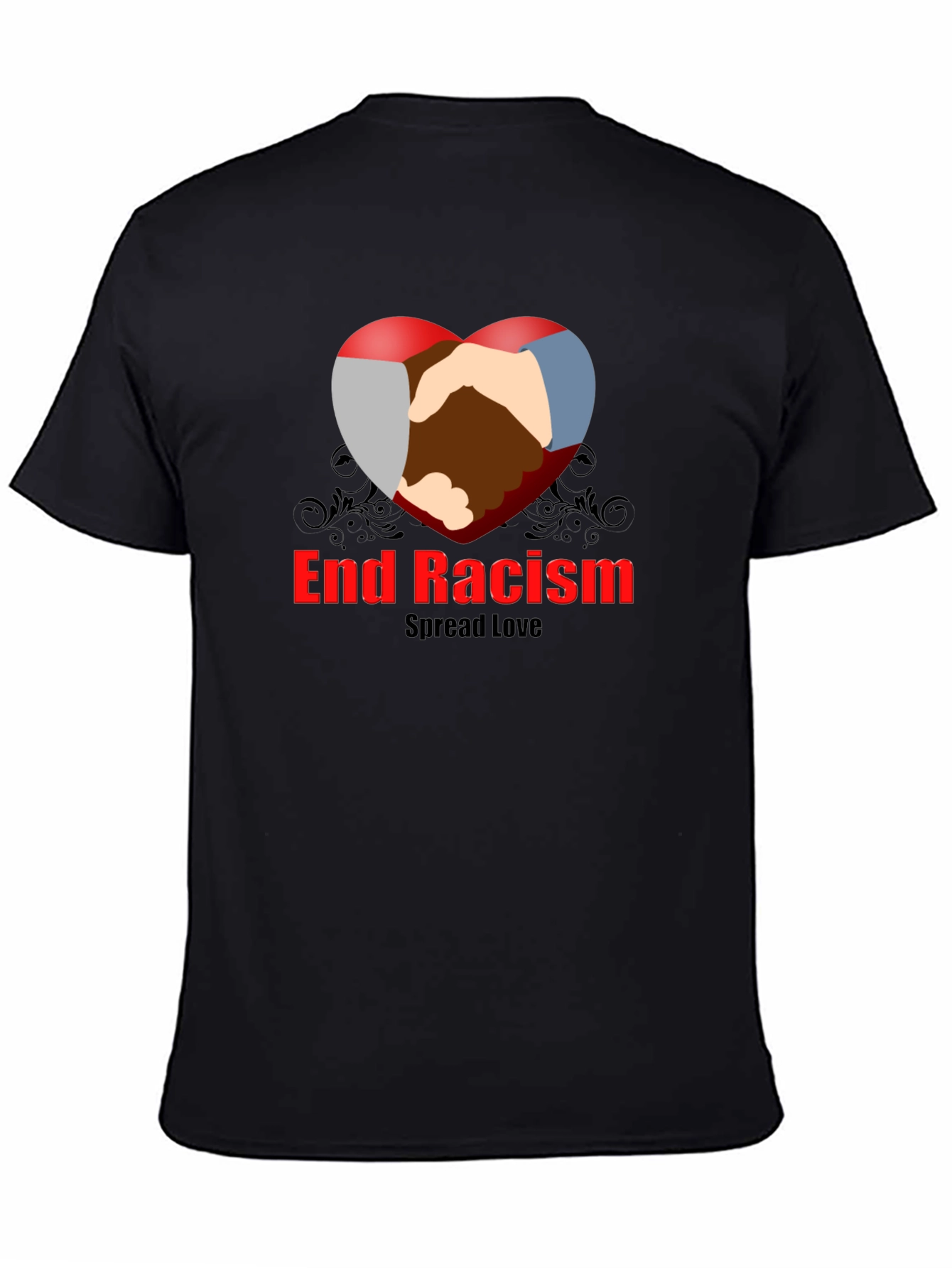 End Racism Spread Love Graphic T-Shirt