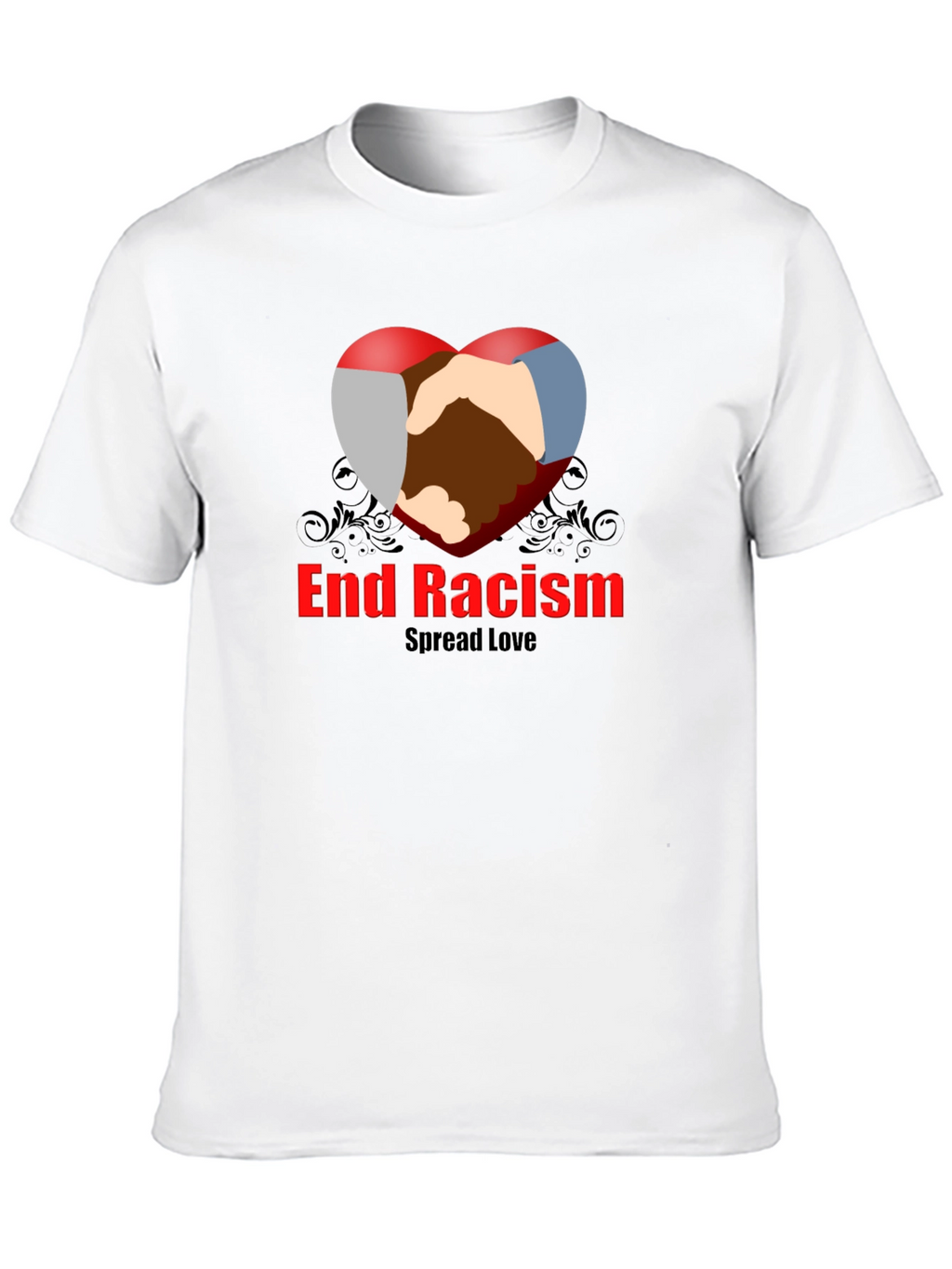 End Racism Spread Love Graphic T-Shirt