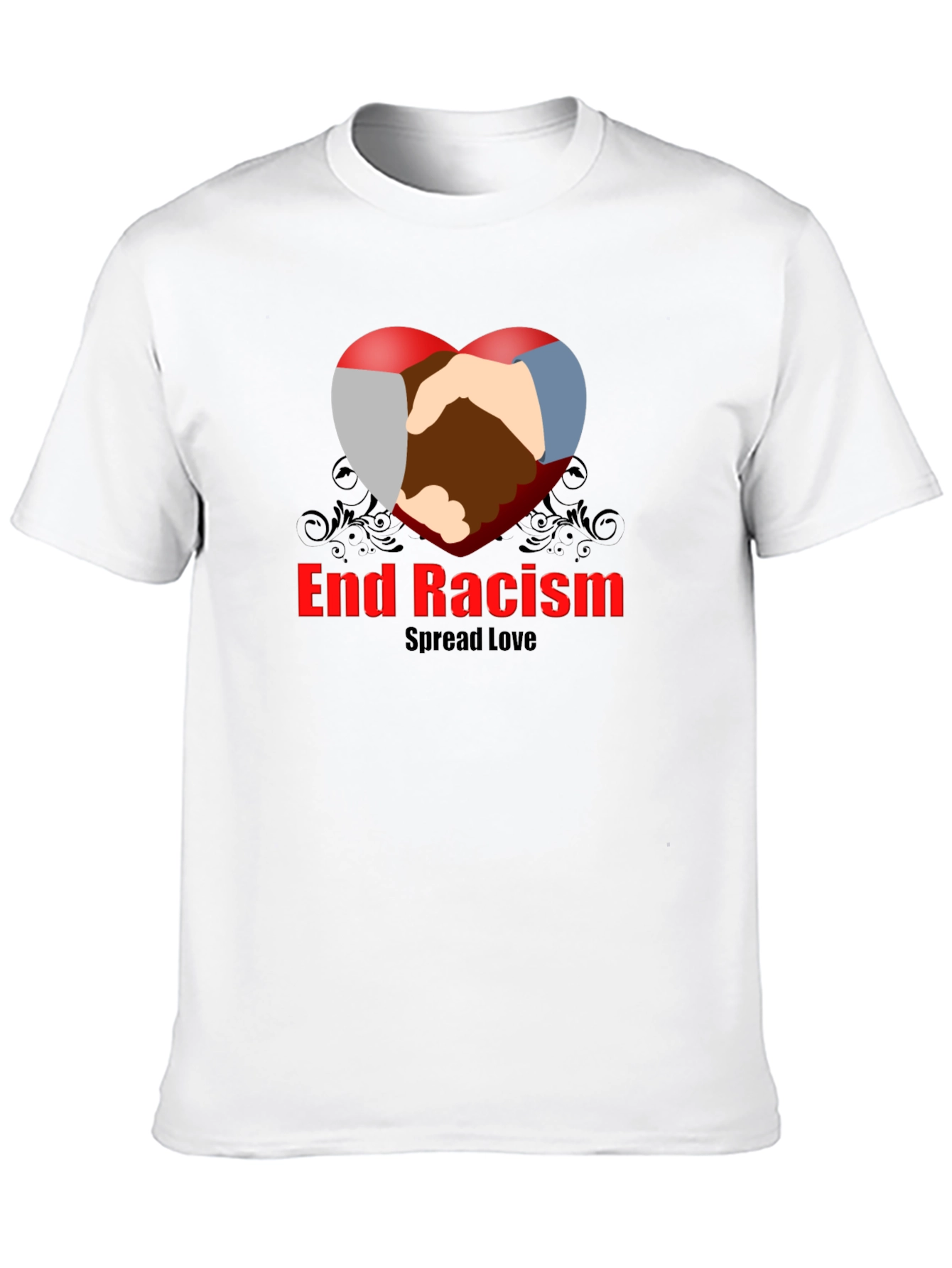End Racism Spread Love Graphic T-Shirt
