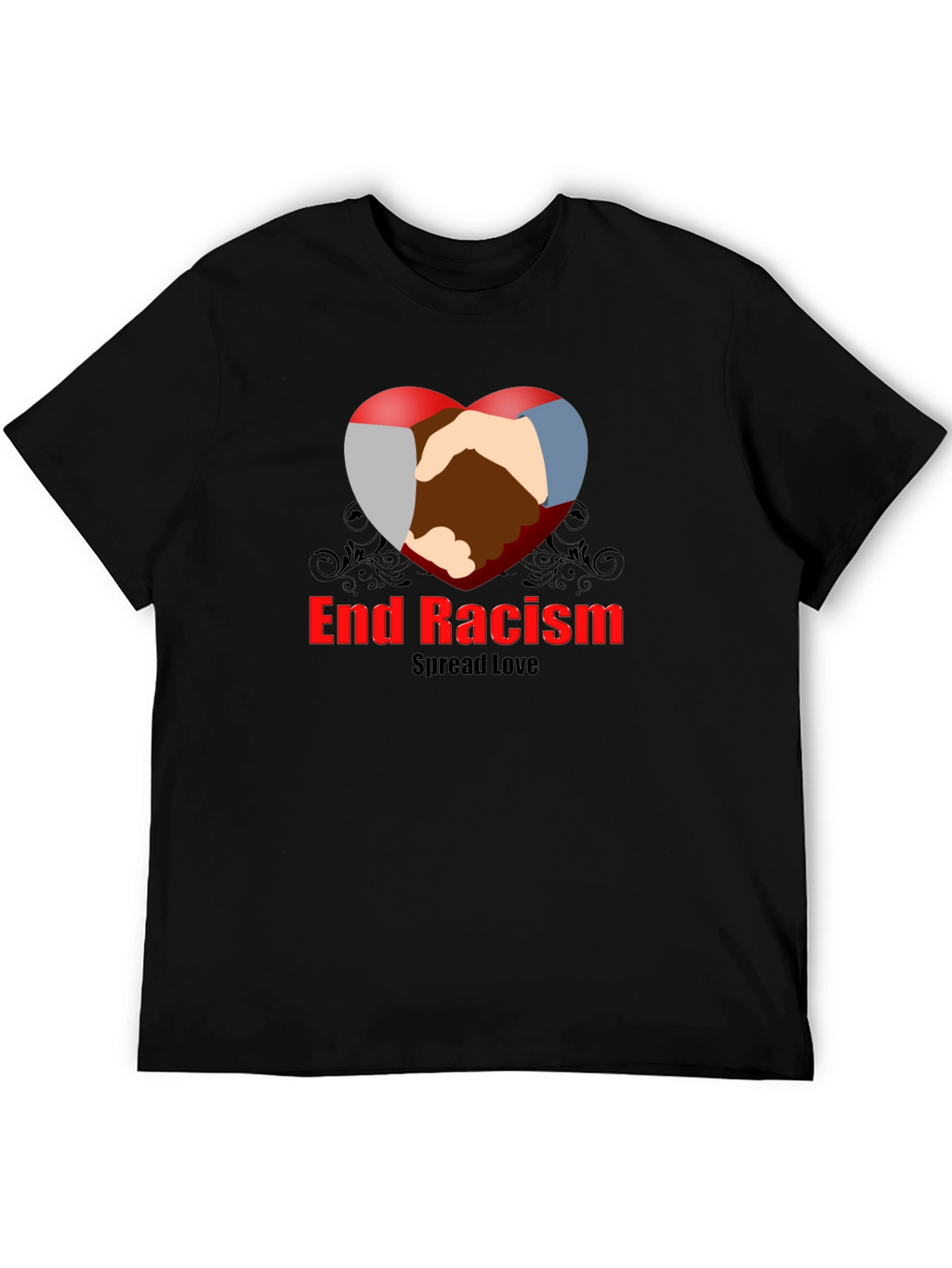 End Racism Spread Love Graphic T-Shirt