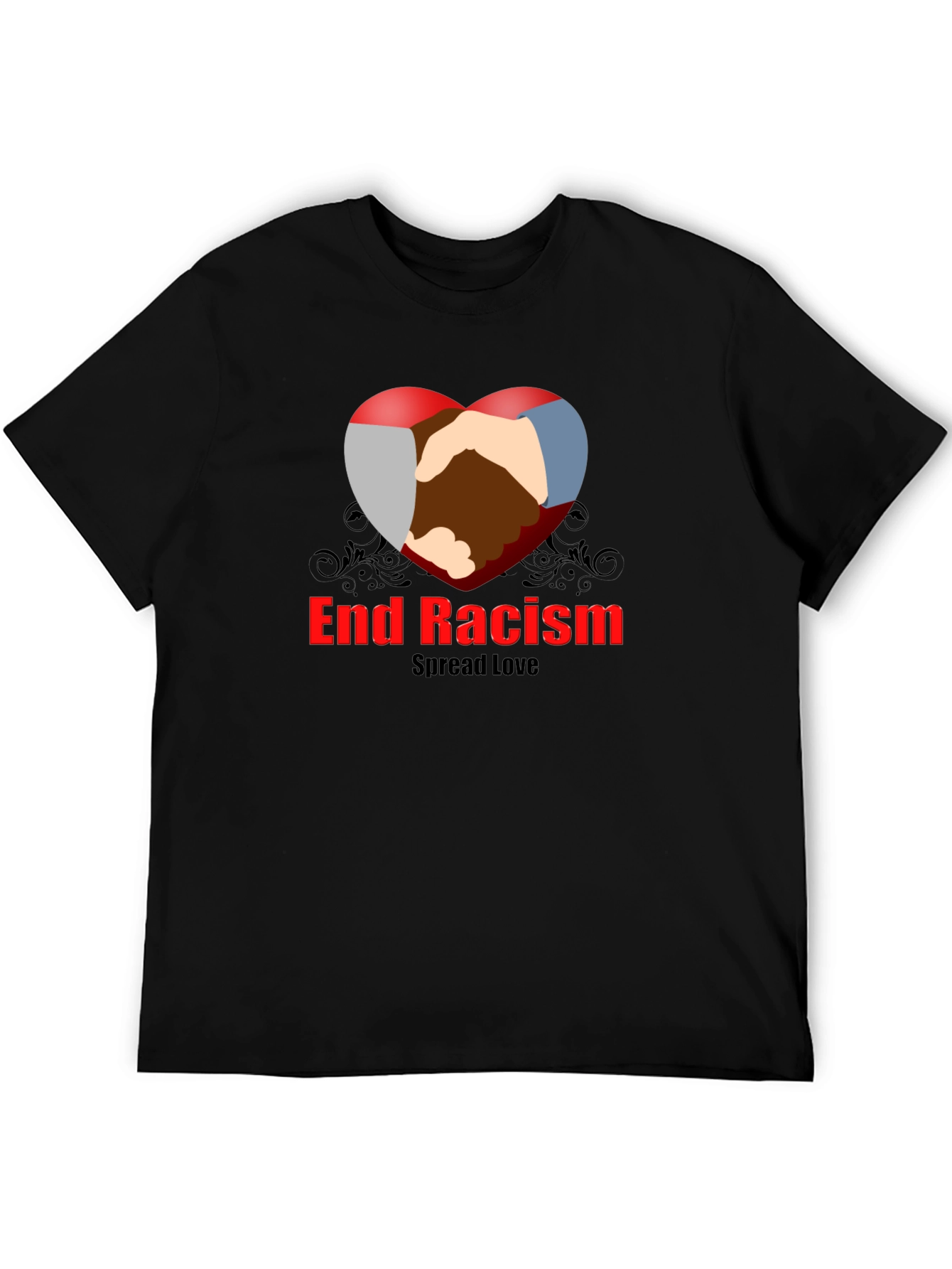 End Racism Spread Love Graphic T-Shirt
