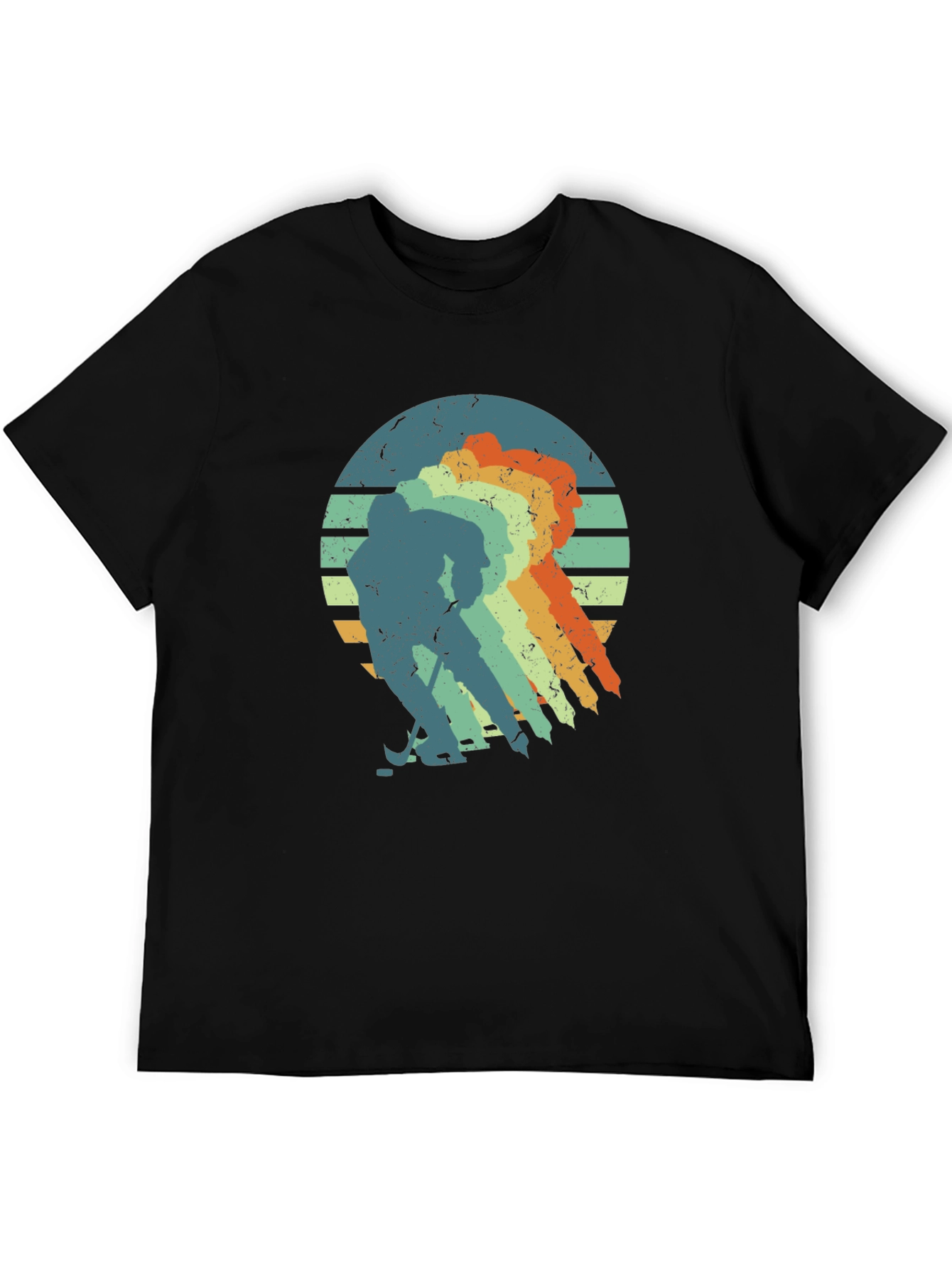 Retro Hockey Player T-Shirt - Vintage Style Tee