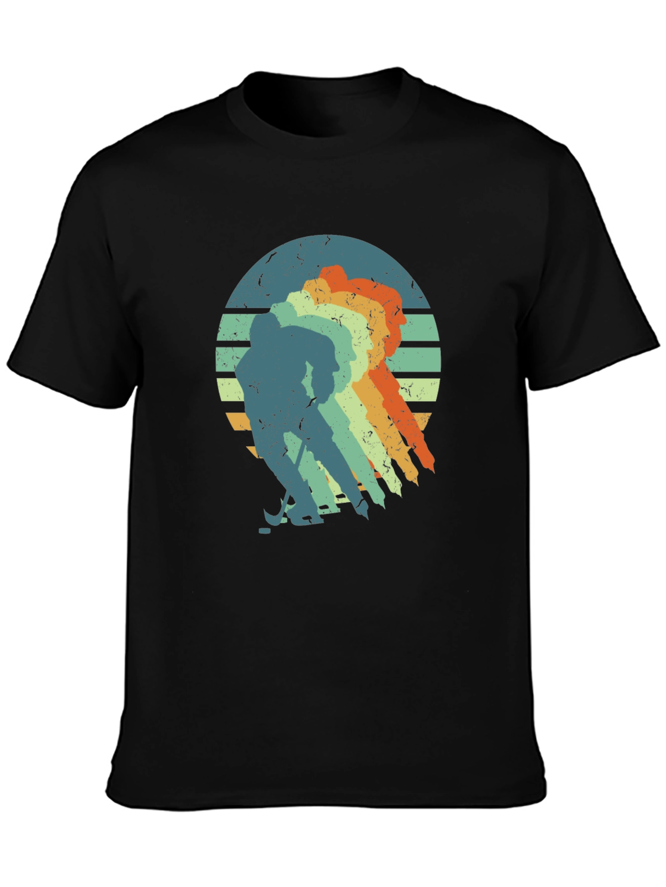 Retro Hockey Player T-Shirt - Vintage Style Tee