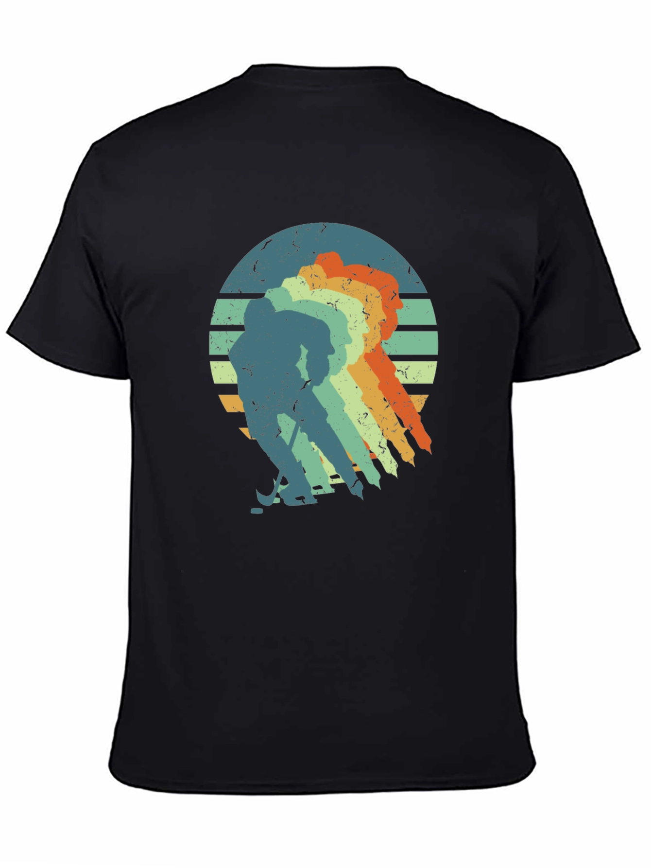 Retro Hockey Player T-Shirt - Vintage Style Tee