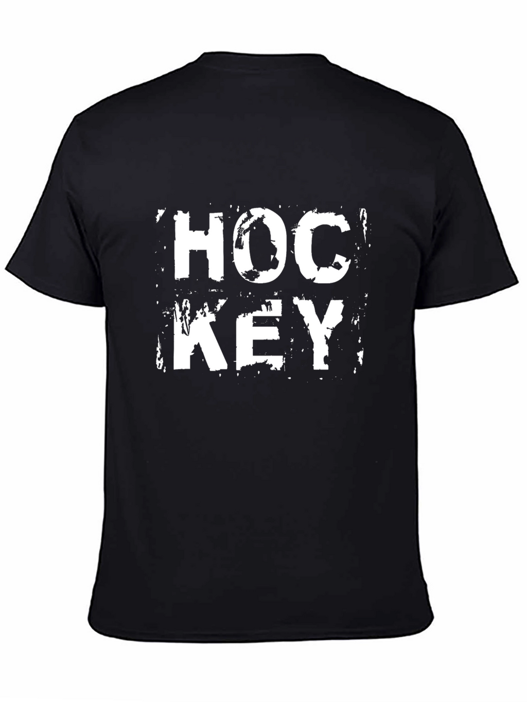 Hockey Graphic Print Black T-Shirt