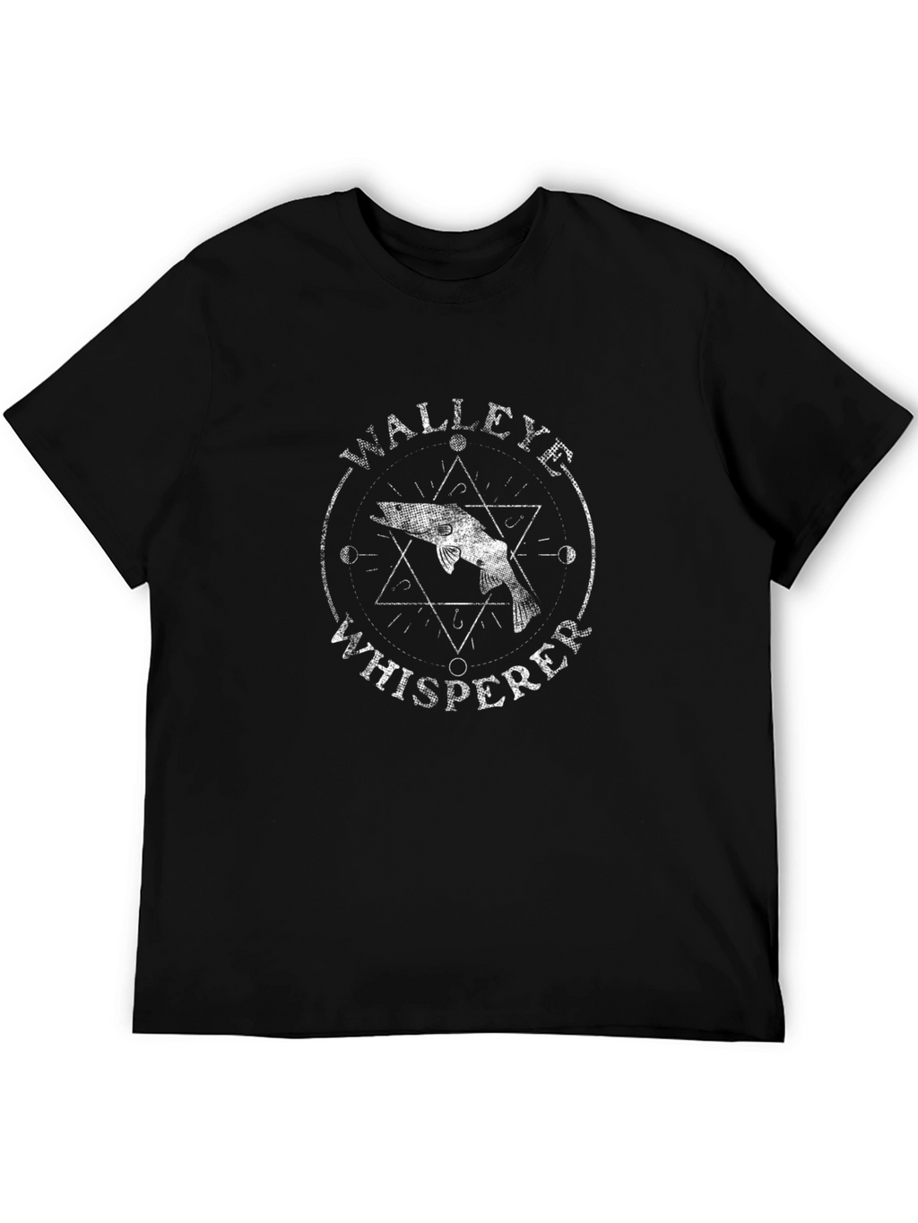 Walleye Whisperer Graphic T-Shirt - Black Cotton Tee