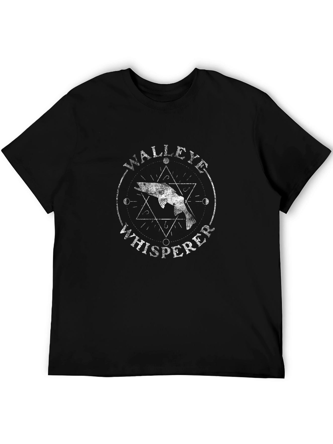 Walleye Whisperer Graphic T-Shirt - Black Cotton Tee
