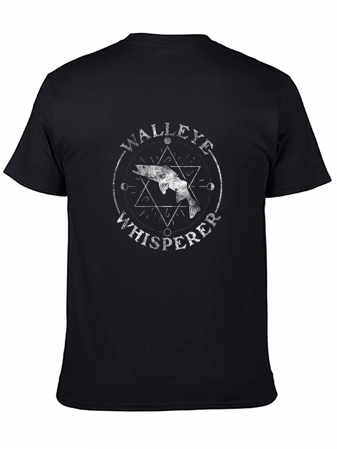 Walleye Whisperer Graphic T-Shirt - Black Cotton Tee