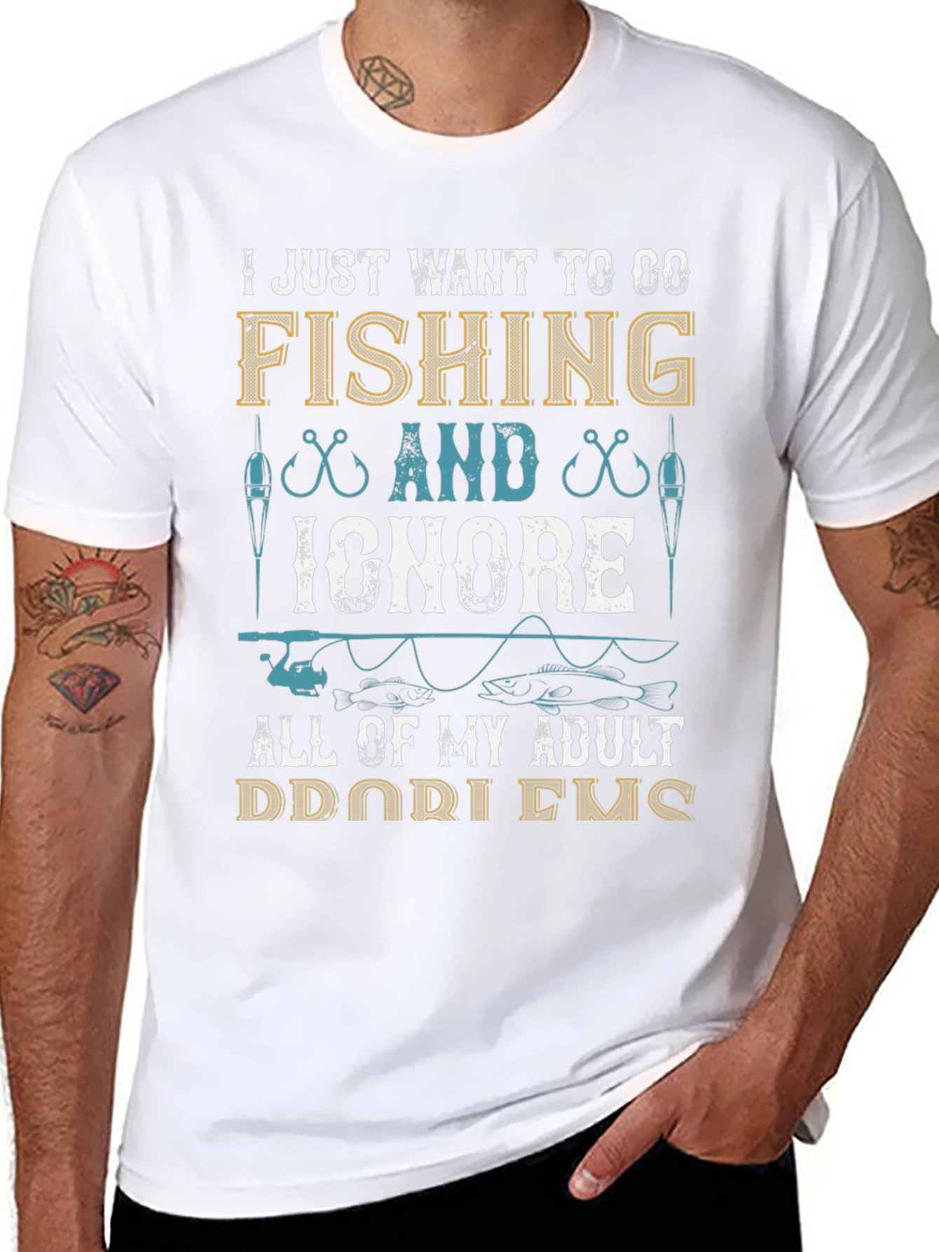 Fishing T-Shirt: Ignore Adult Problems