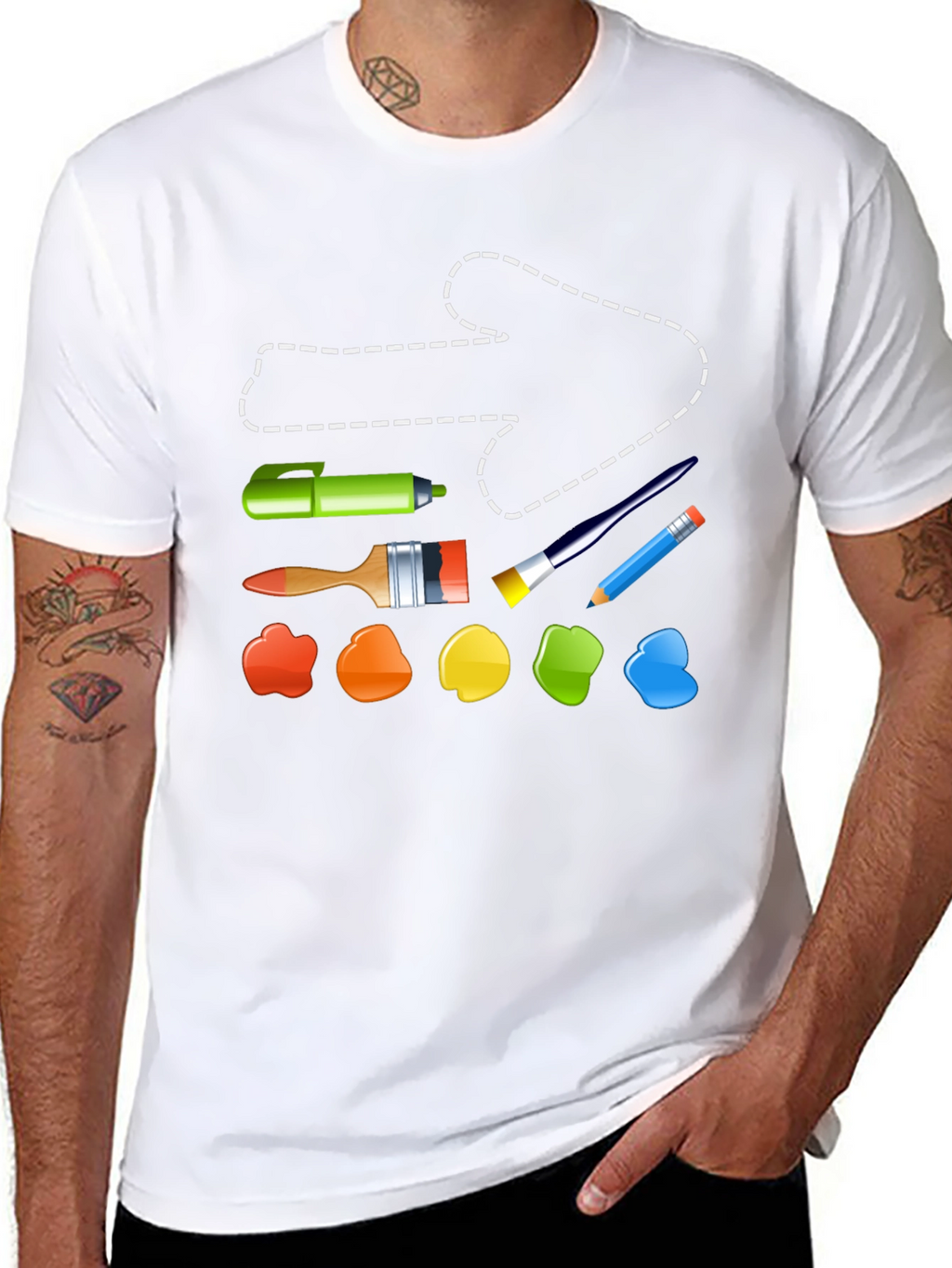 Artist Tool T-Shirt: Painting & Drawing Supplies Design