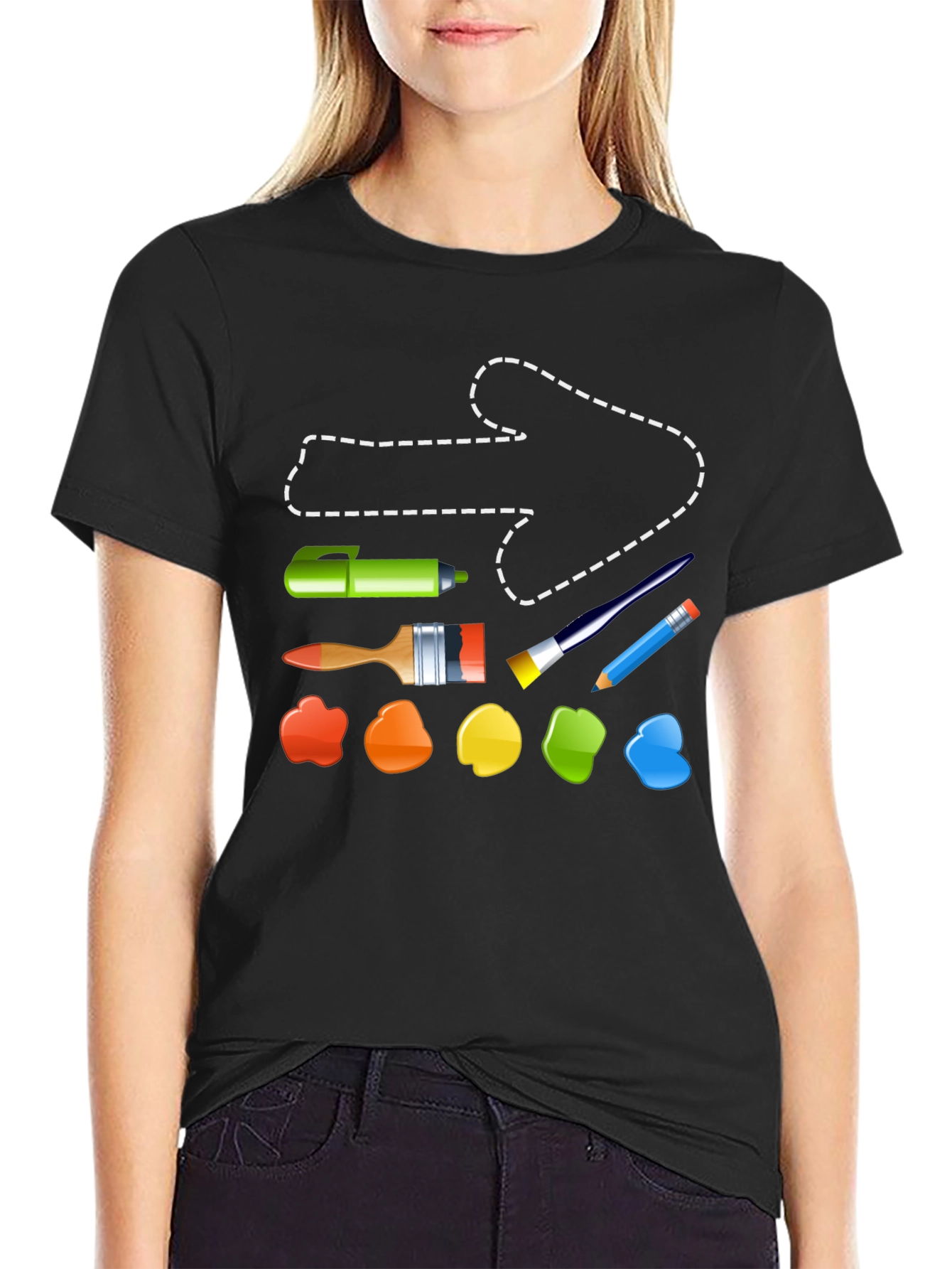 Artist Tool T-Shirt: Painting & Drawing Supplies Design