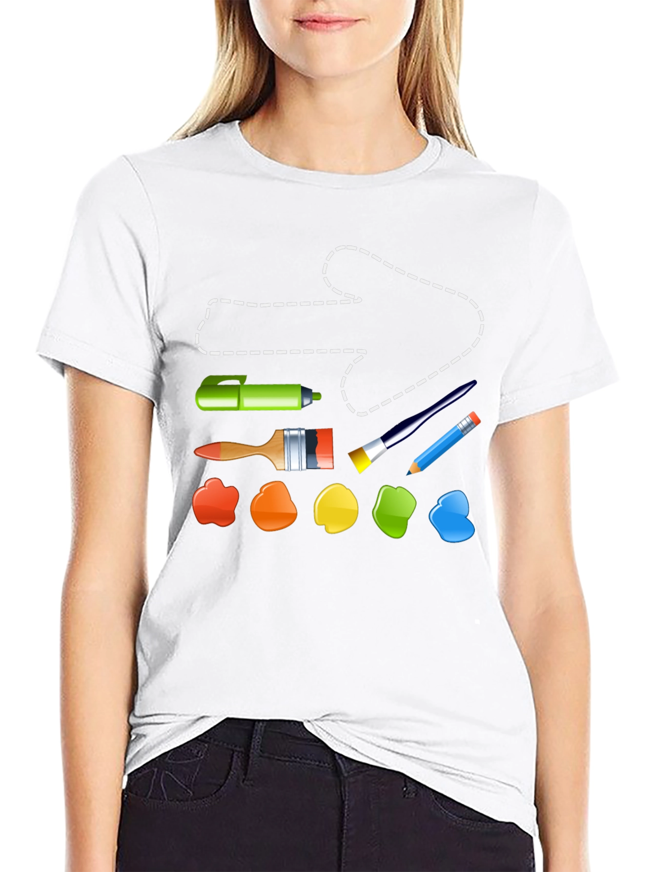 Artist Tool T-Shirt: Painting & Drawing Supplies Design