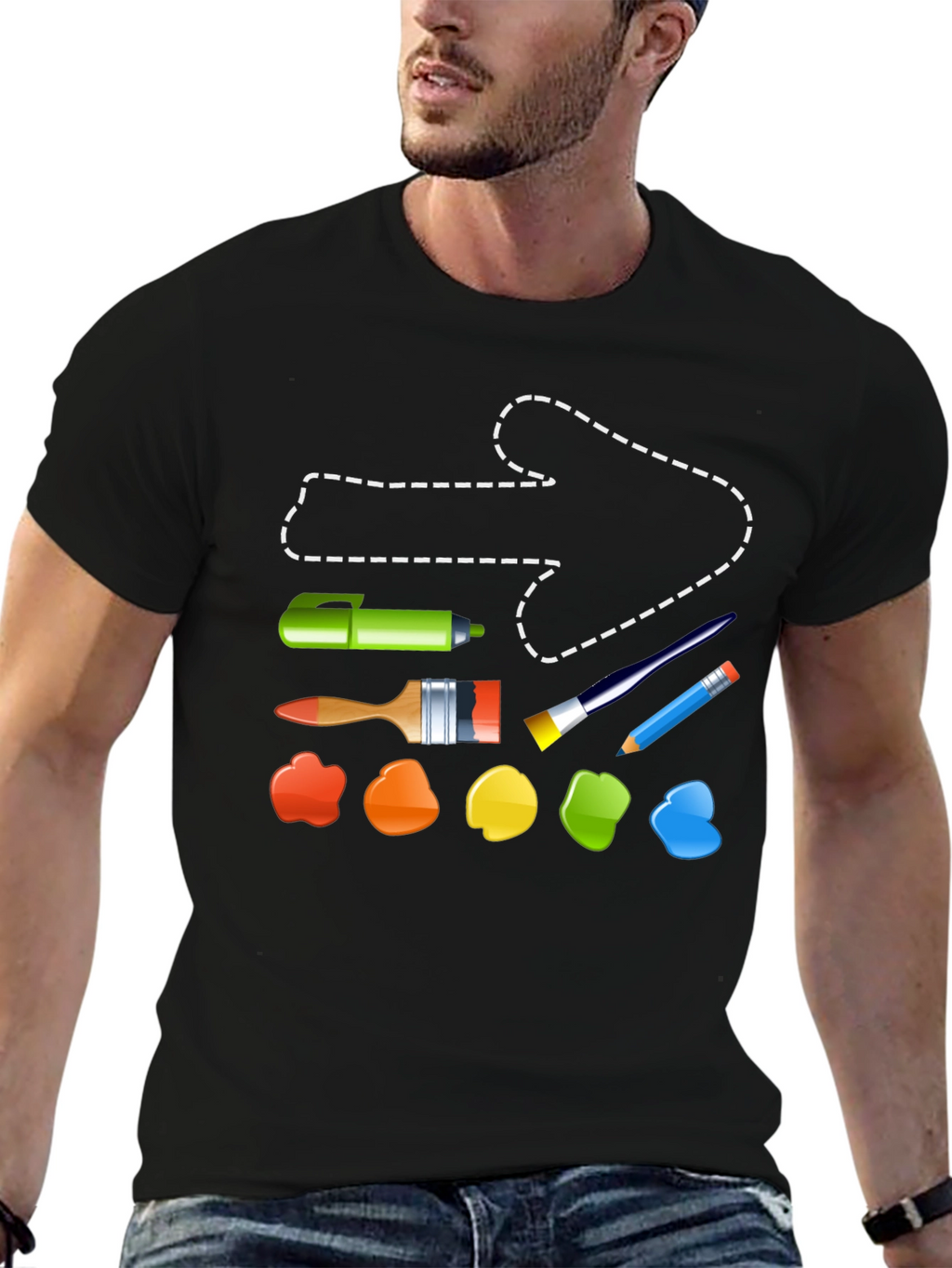 Artist Tool T-Shirt: Painting & Drawing Supplies Design