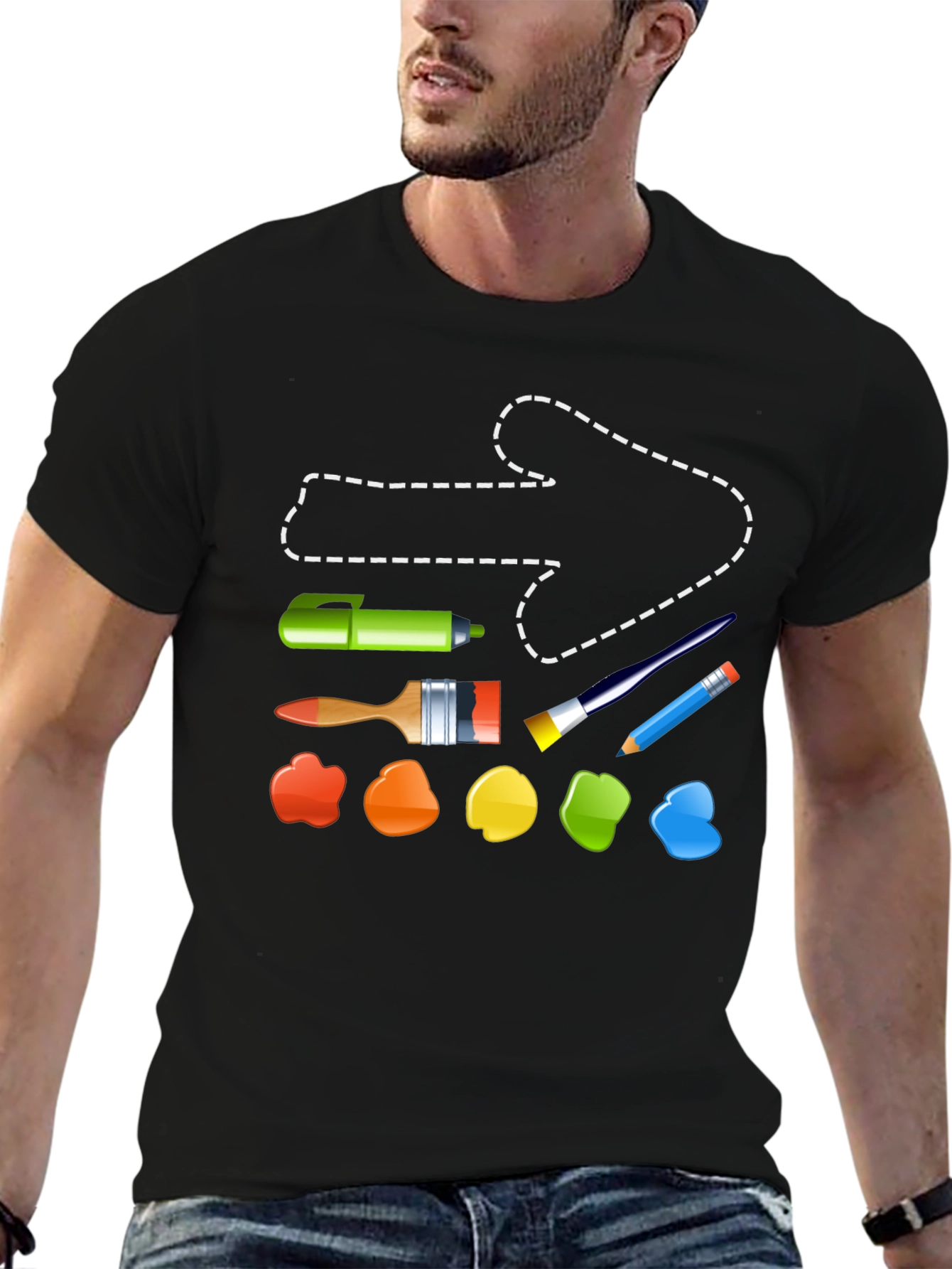 Artist Tool T-Shirt: Painting & Drawing Supplies Design