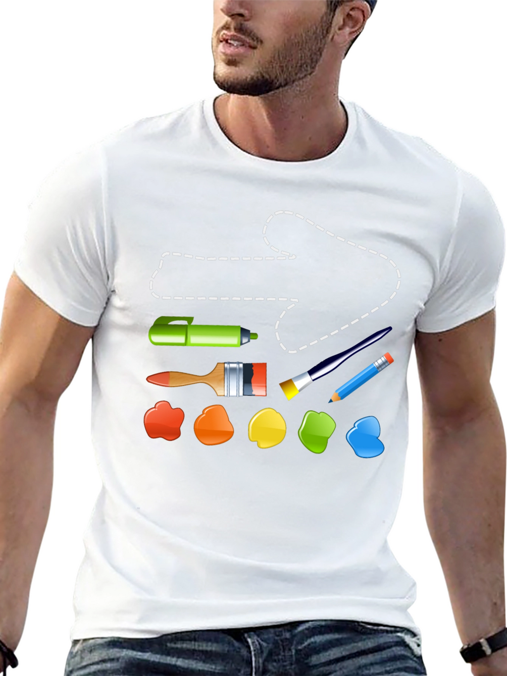 Artist Tool T-Shirt: Painting & Drawing Supplies Design