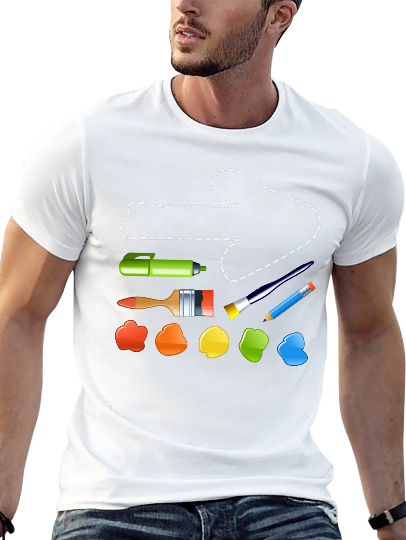 Artist Tool T-Shirt: Painting & Drawing Supplies Design