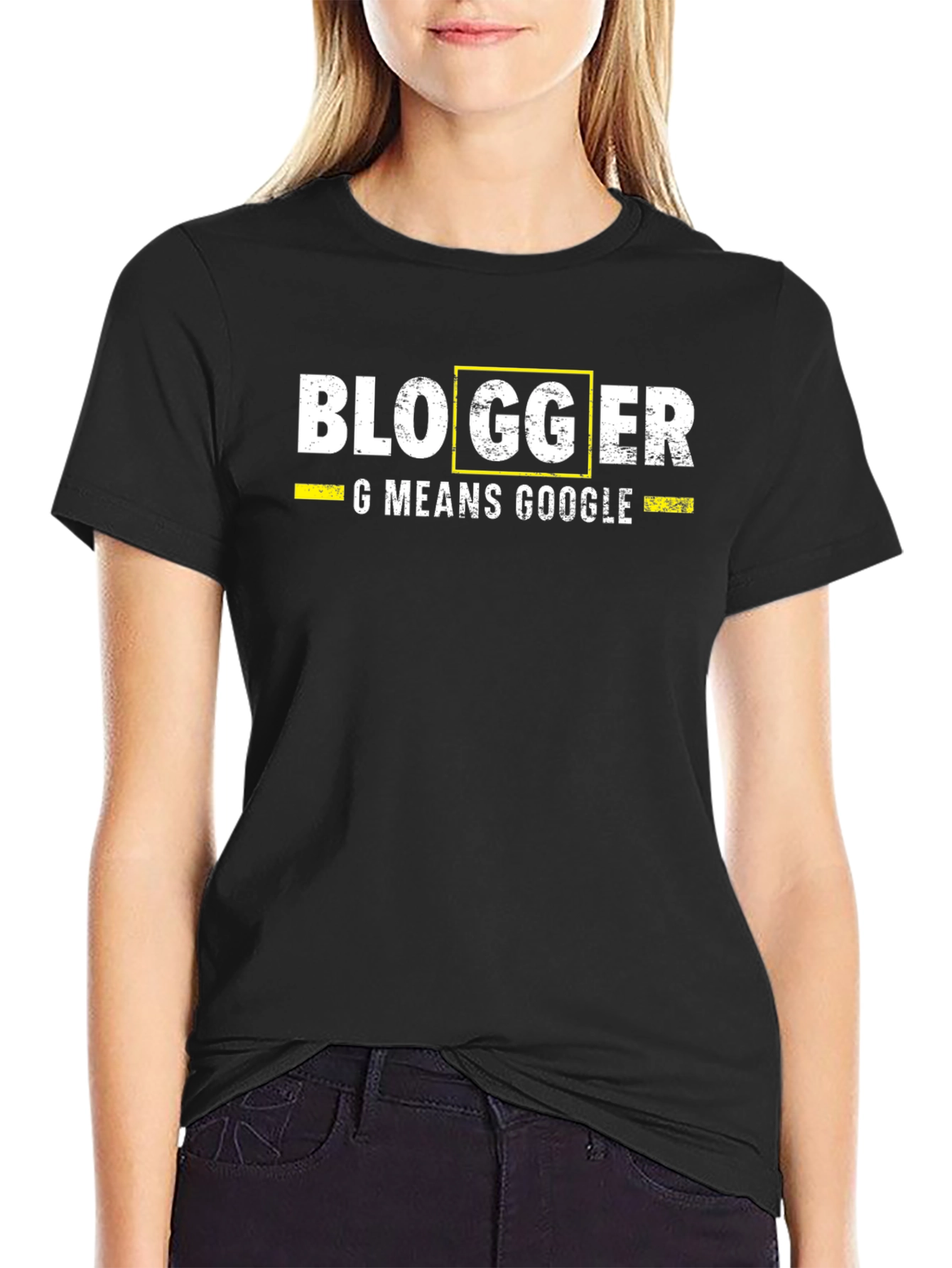Blogger G Means Google Mens Black T-Shirt