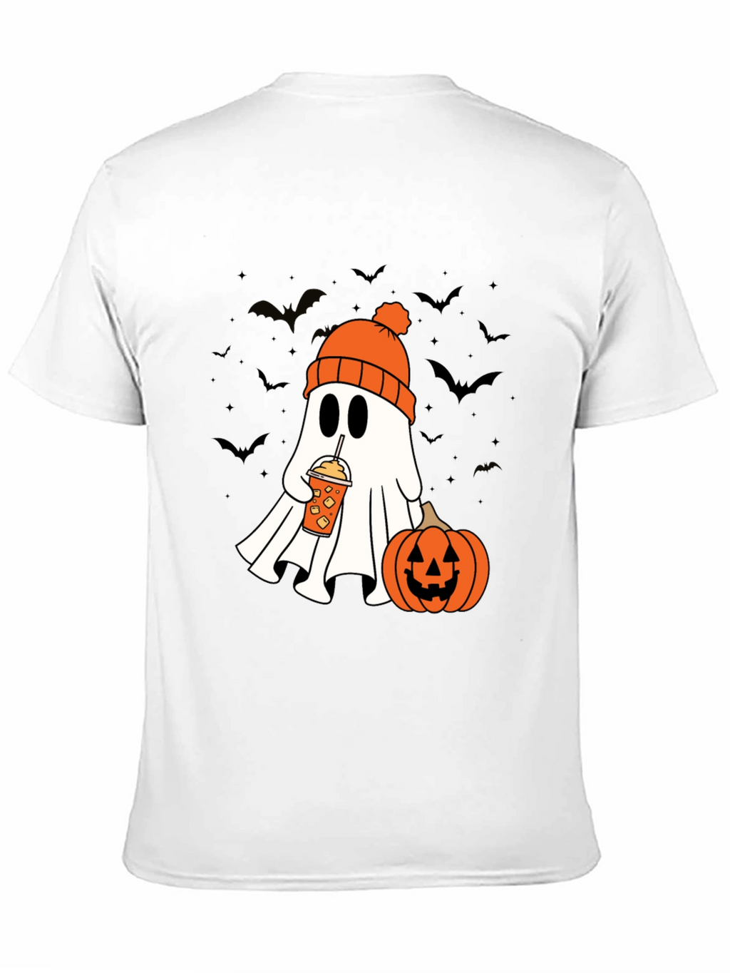 Halloween Ghost Pumpkin Latte Graphic T-Shirt