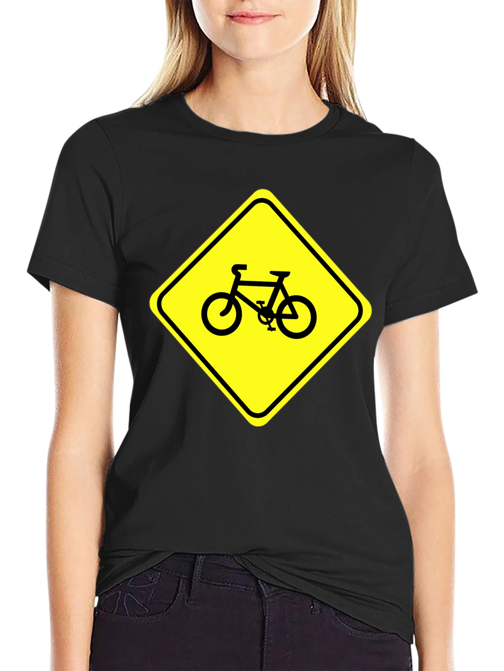 Bike Sign T-Shirt - Ride with Caution!
