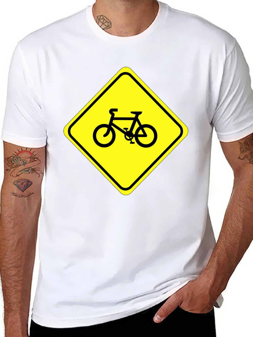 Bike Sign T-Shirt - Ride with Caution!