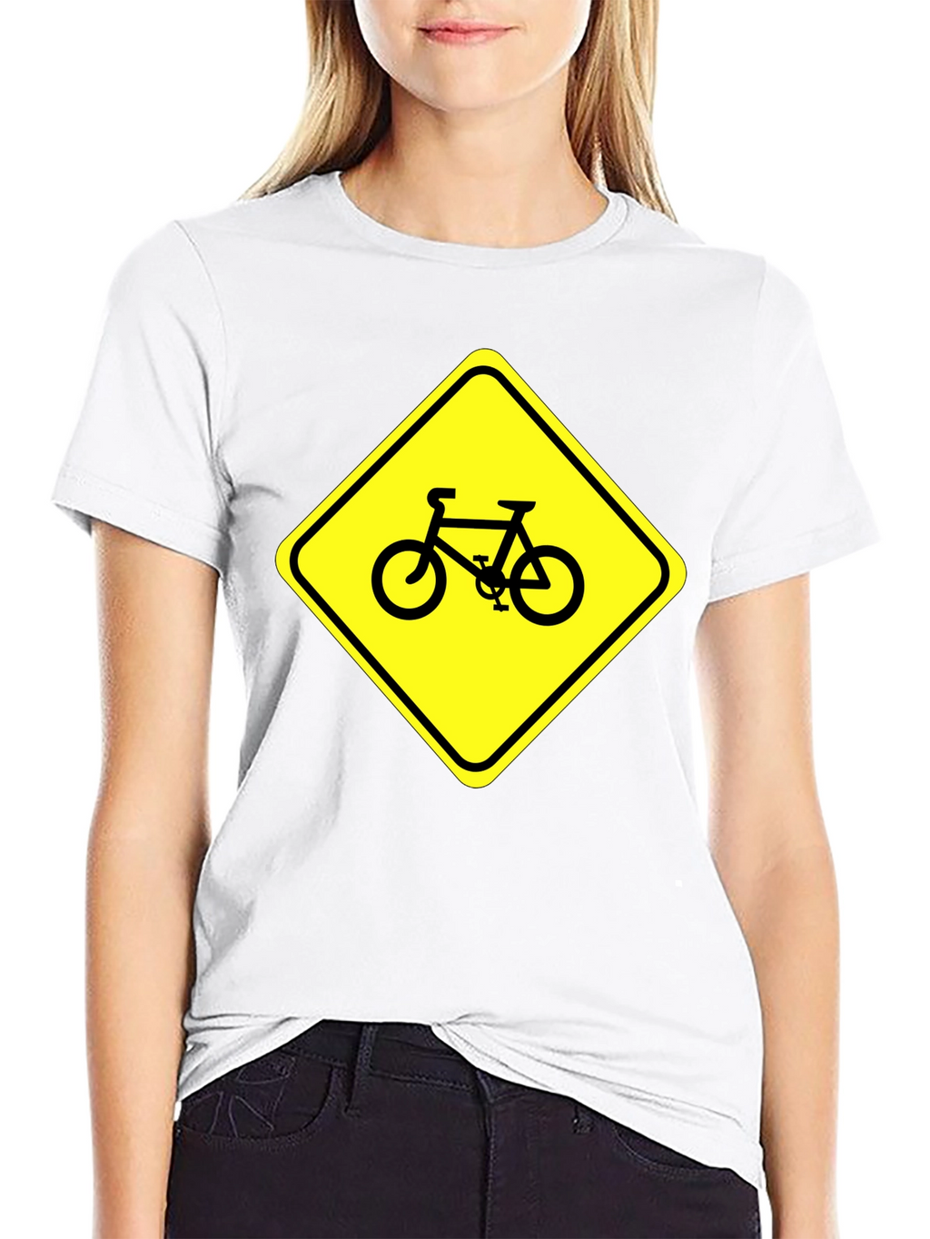 Bike Sign T-Shirt - Ride with Caution!