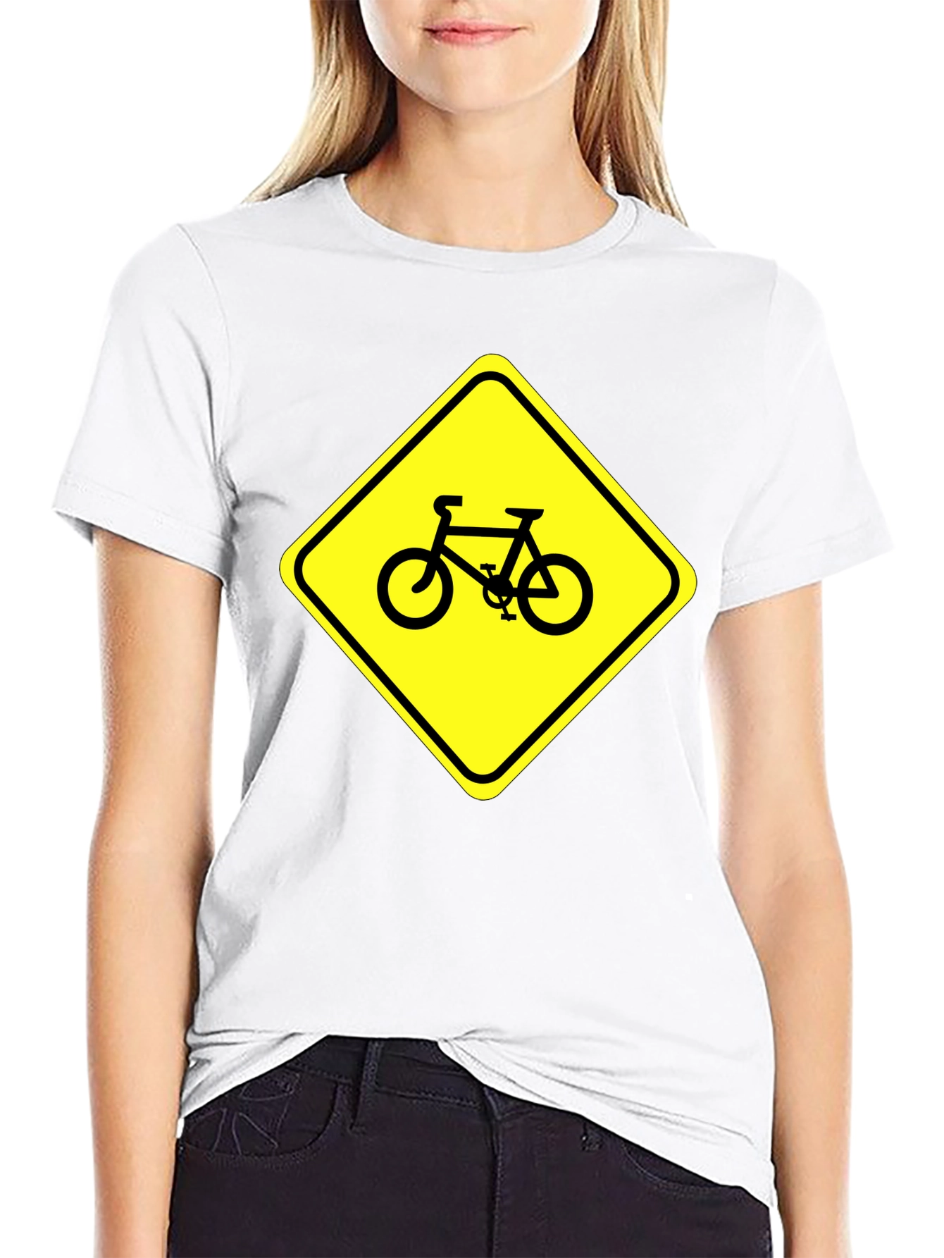 Bike Sign T-Shirt - Ride with Caution!