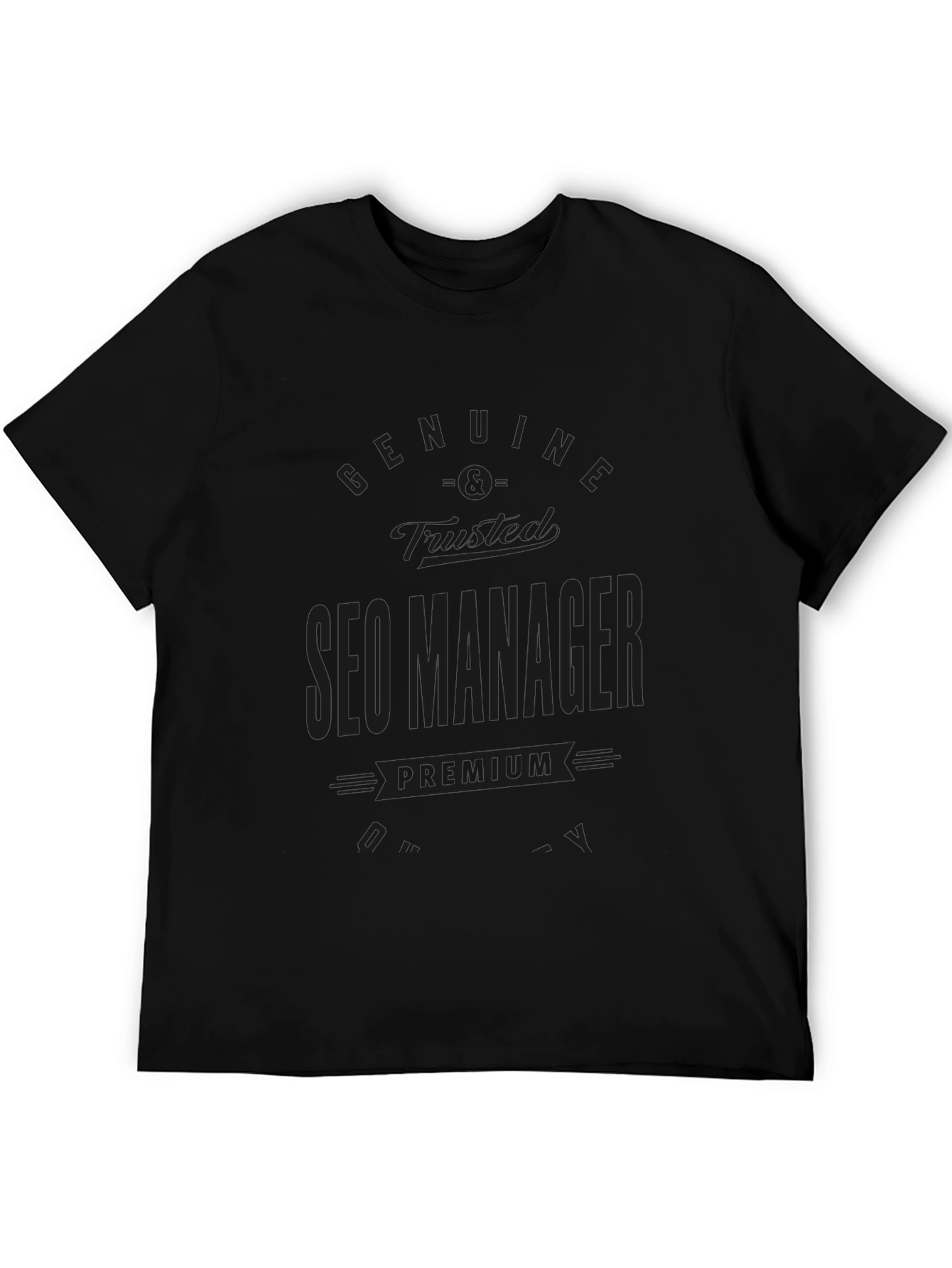 SEO Manager Premium Quality Black T-Shirt