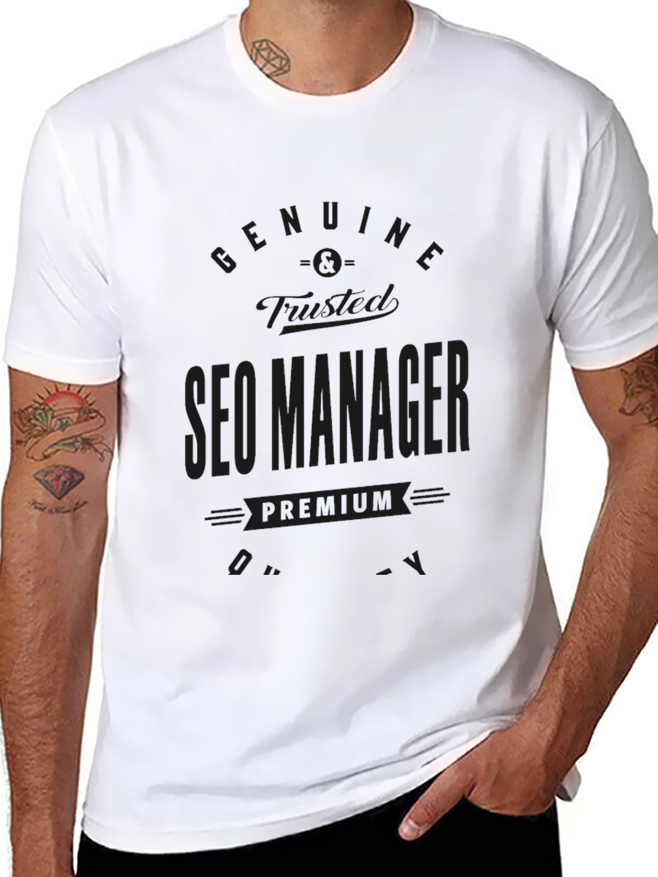 SEO Manager Premium Quality Black T-Shirt