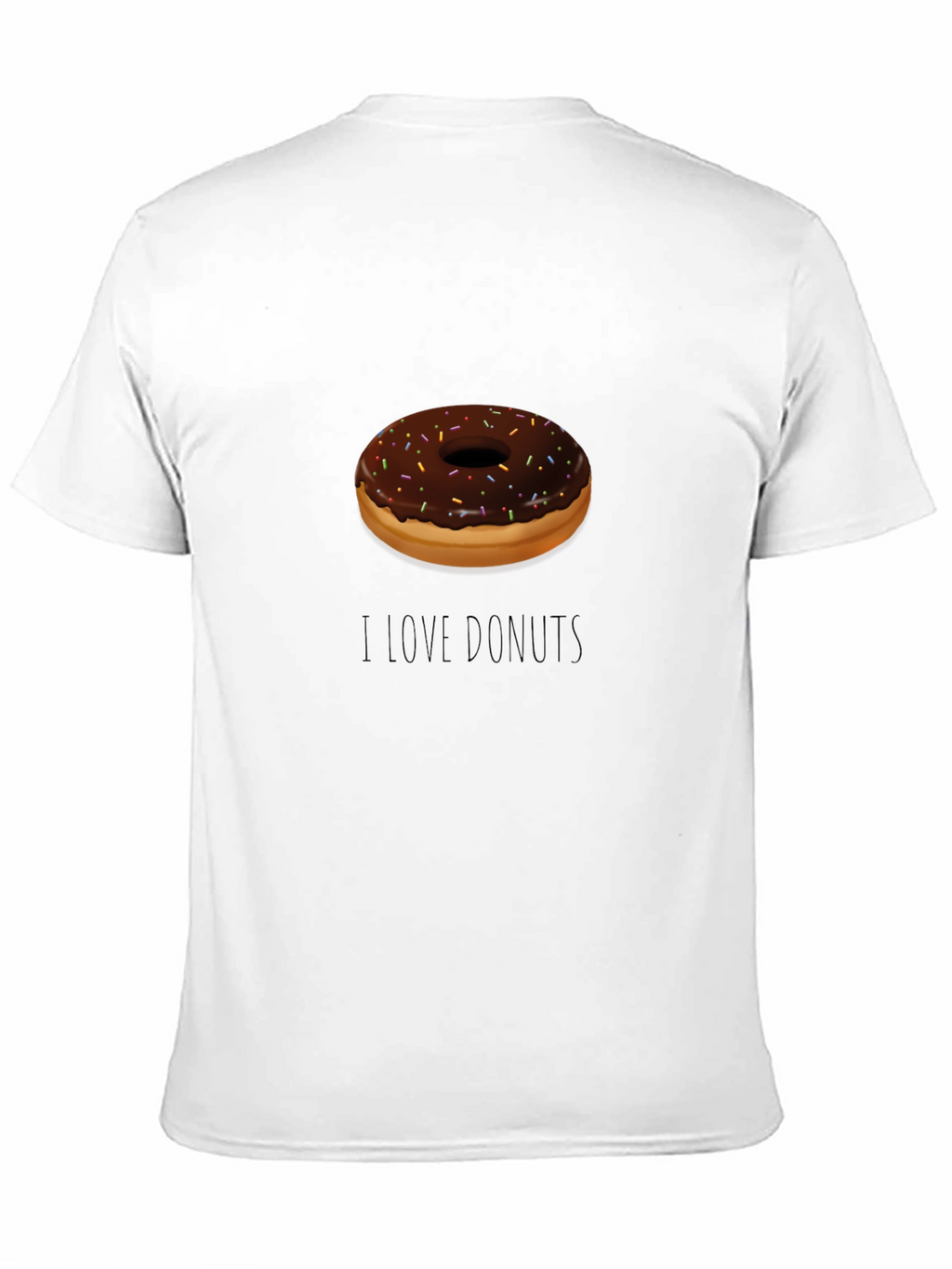 I Love Donuts T-Shirt - Chocolate Sprinkle Design