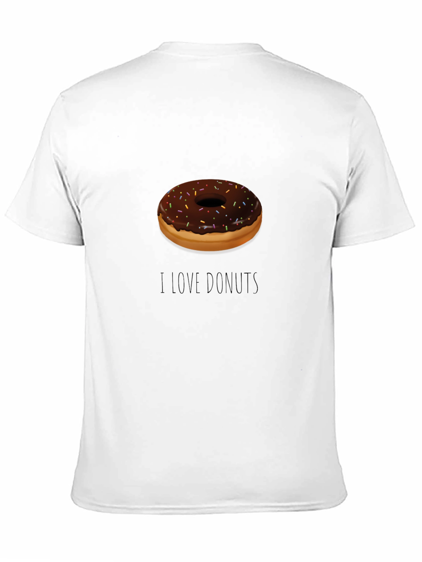 I Love Donuts T-Shirt - Chocolate Sprinkle Design