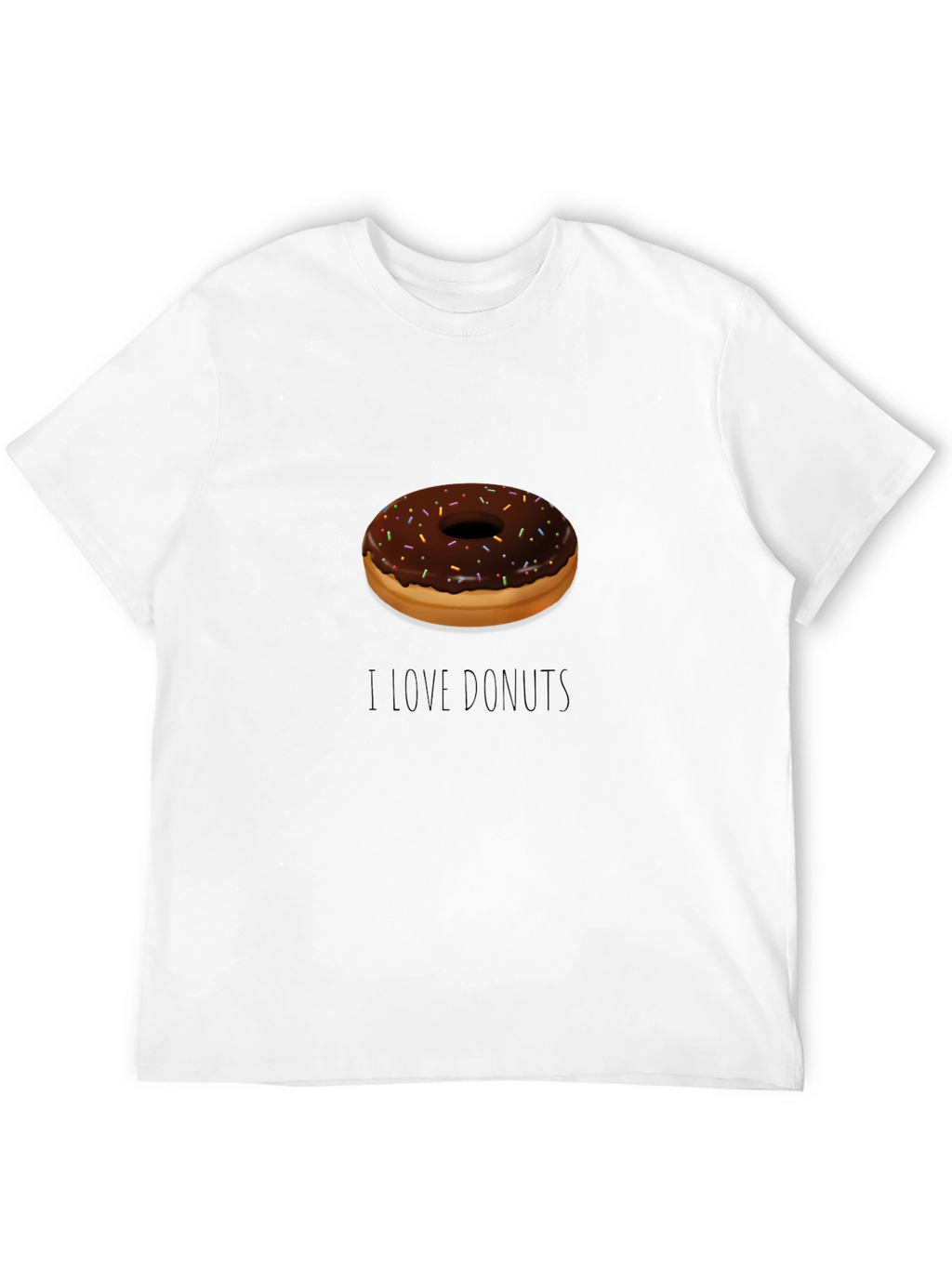 I Love Donuts T-Shirt - Chocolate Sprinkle Design