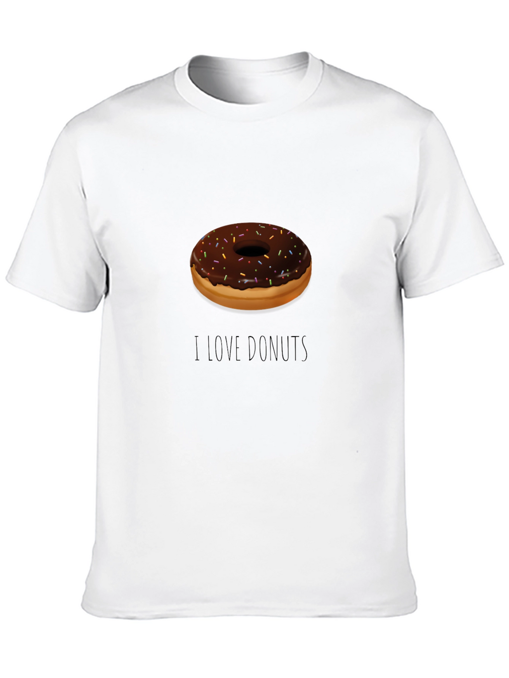 I Love Donuts T-Shirt - Chocolate Sprinkle Design