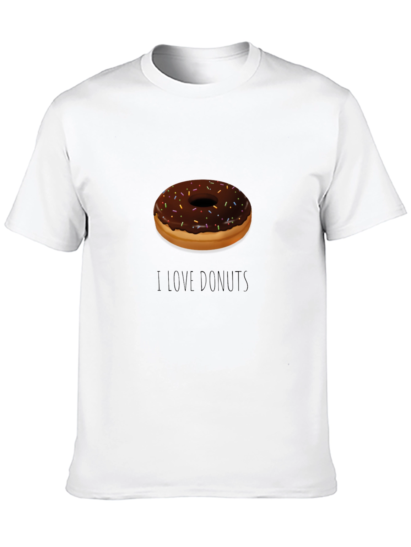 I Love Donuts T-Shirt - Chocolate Sprinkle Design