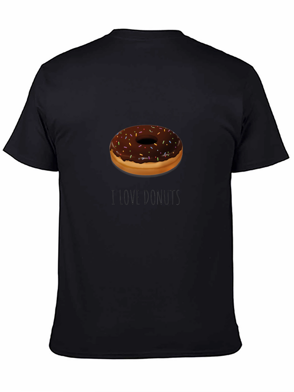 I Love Donuts T-Shirt - Chocolate Sprinkle Design