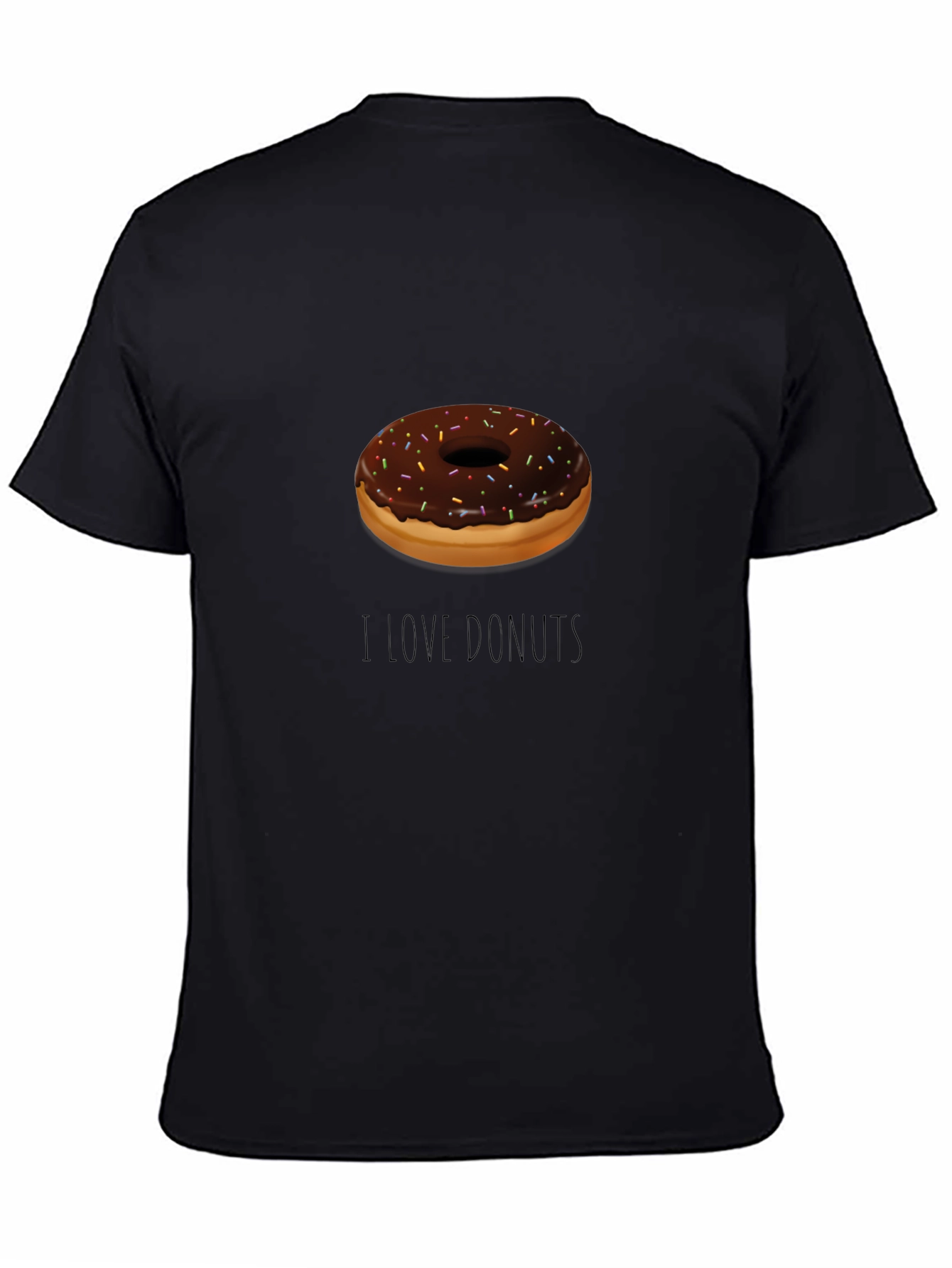 I Love Donuts T-Shirt - Chocolate Sprinkle Design