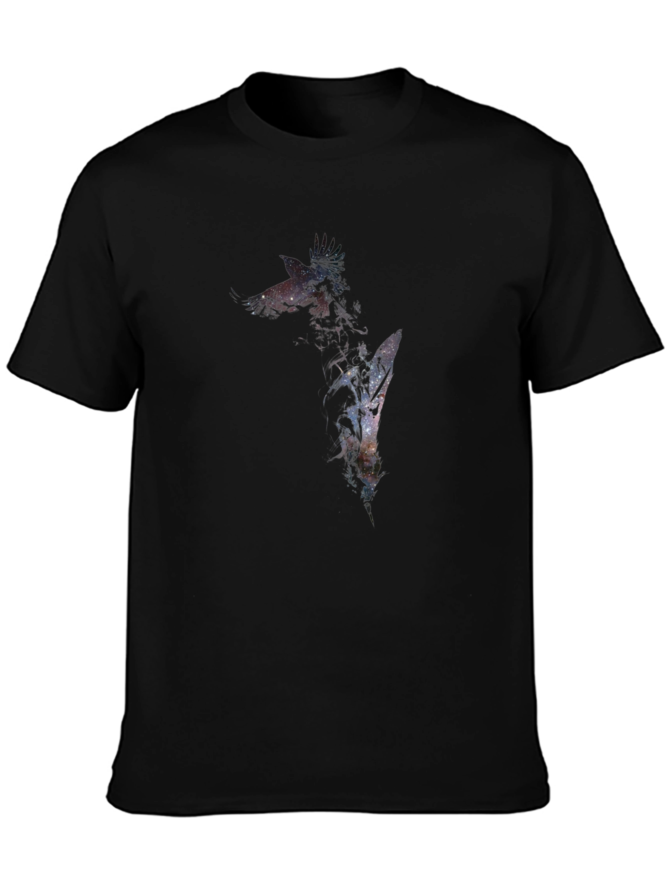 Galaxy Giraffe Graphic Tee - Mens Black T-Shirt